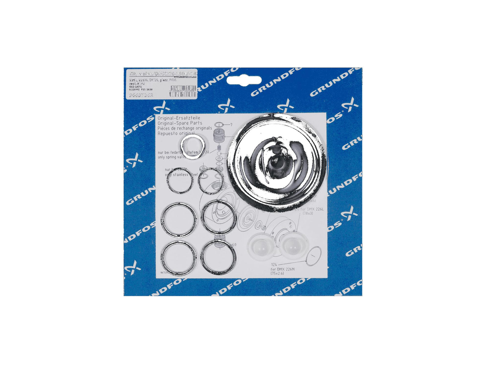 Grundfos 96637362, Maintenance Kit for DMX226-190L and 142M
