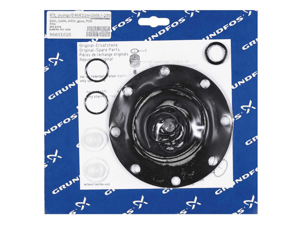Grundfos 96651025, Pump Kit for DMX226-280L and 230M with PP PVC V G