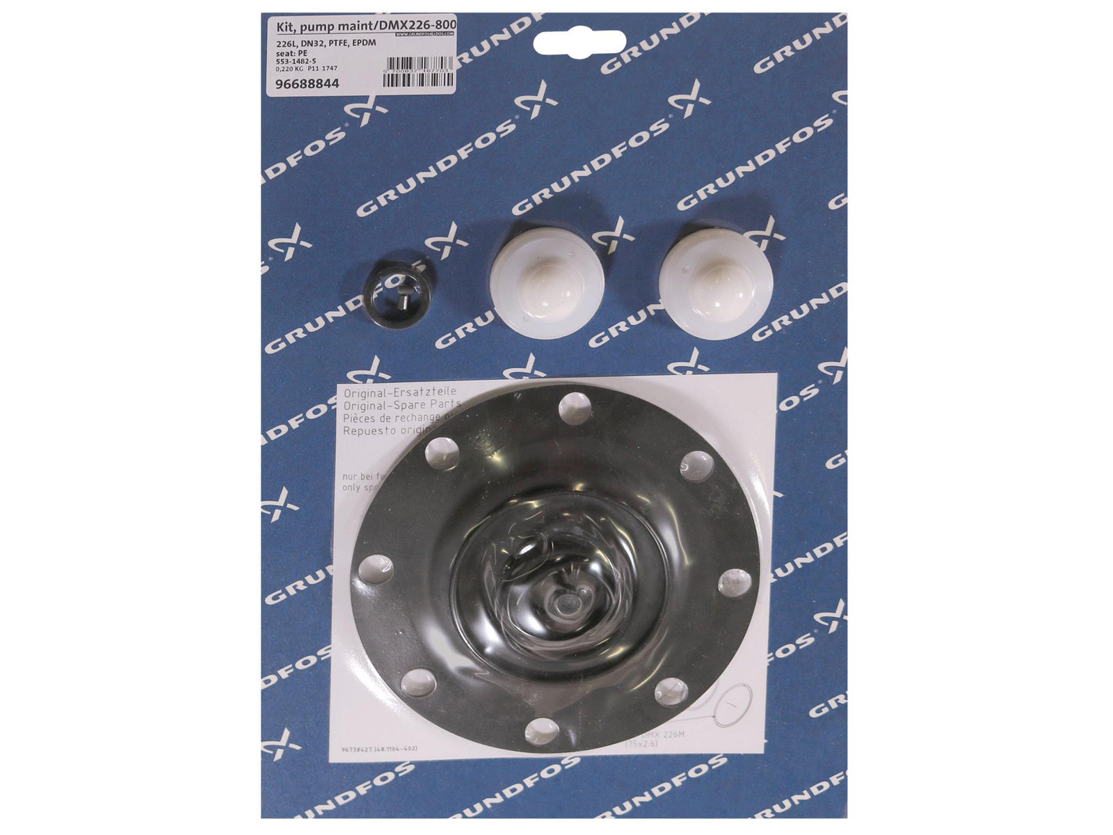 Grundfos 96688844, Maintenance Kit for Pump DMX226-800L PVC E T