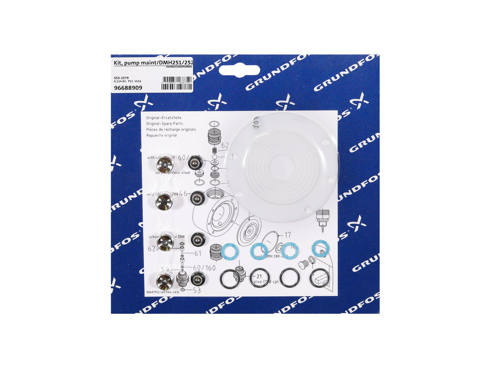 Grundfos 96688909, Maintenance Kit for Pump DMH251/252/SS/T/SS