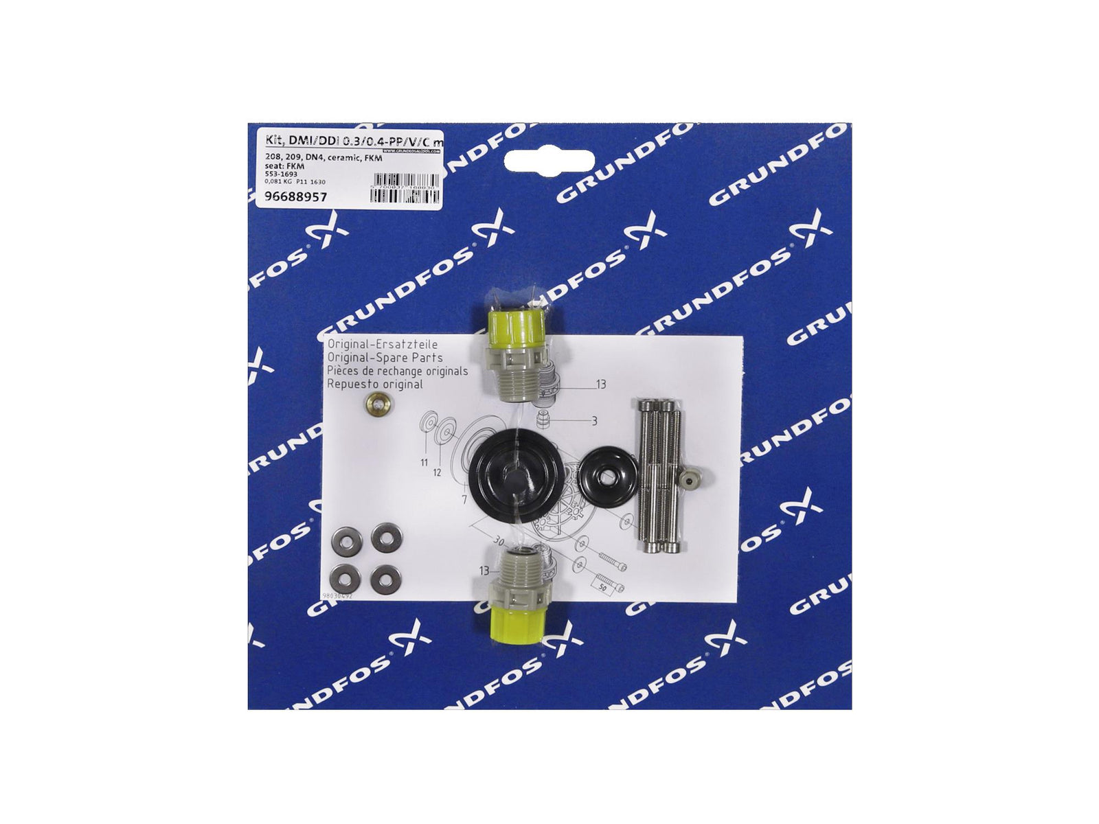 Grundfos 96688957, Maintenance Kit DMI/DDI 0.3/0.4-PP/V/C