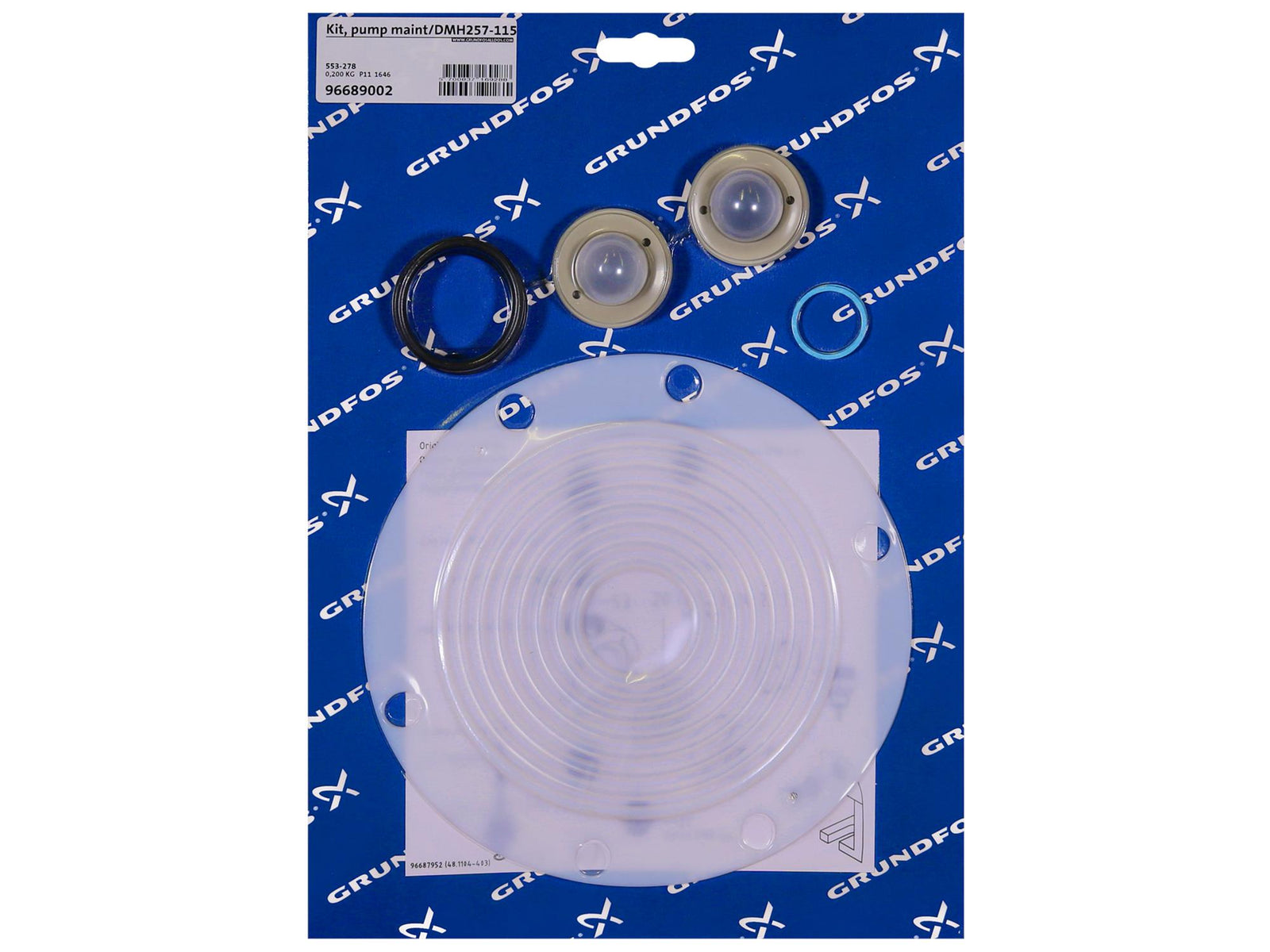 Grundfos 96689002, Maintenance Kit for Pump DMH257-1150 PP V G