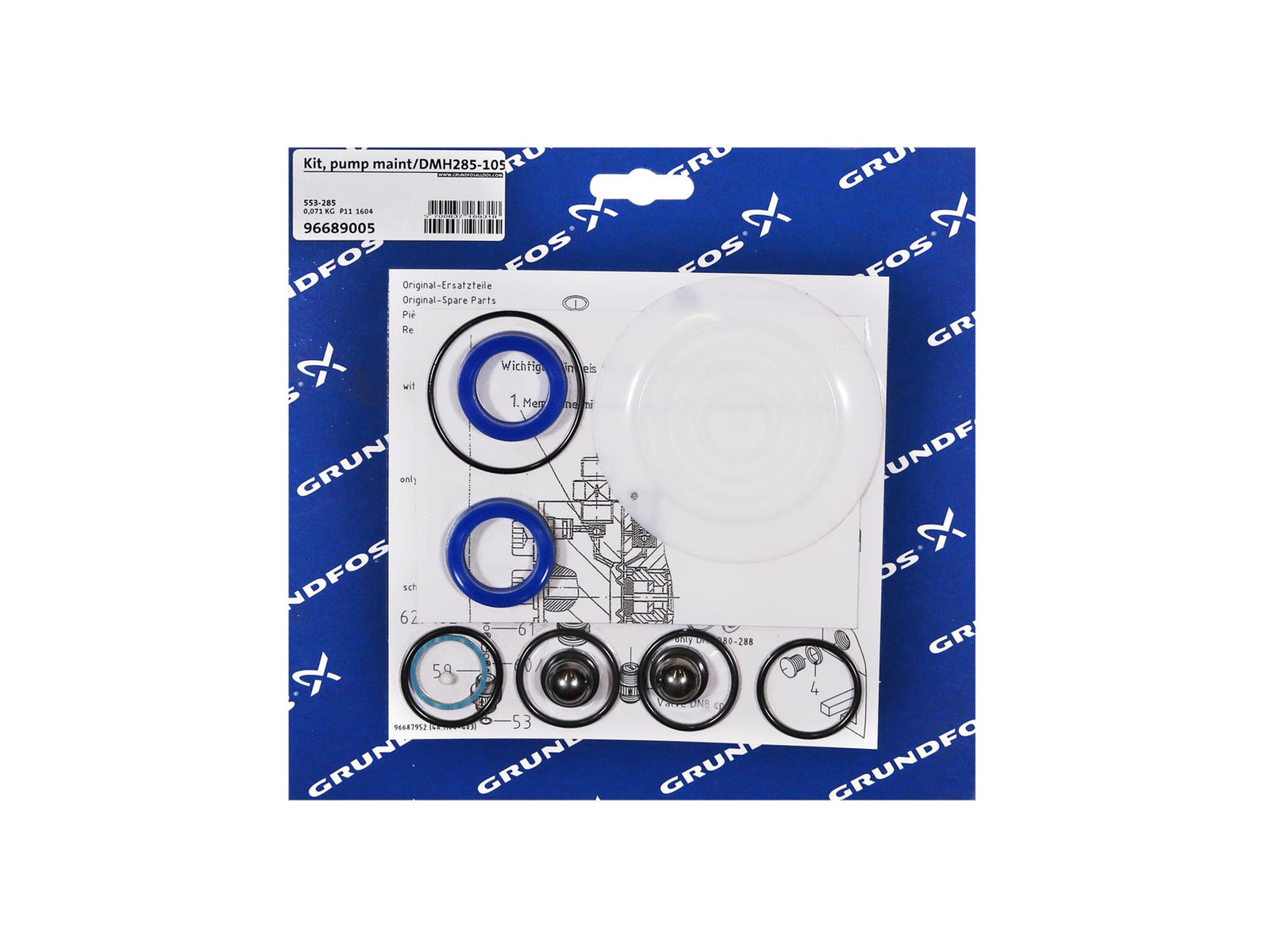 Grundfos 96689005, Maintenance Kit for Pump DMH285-105 V SS
