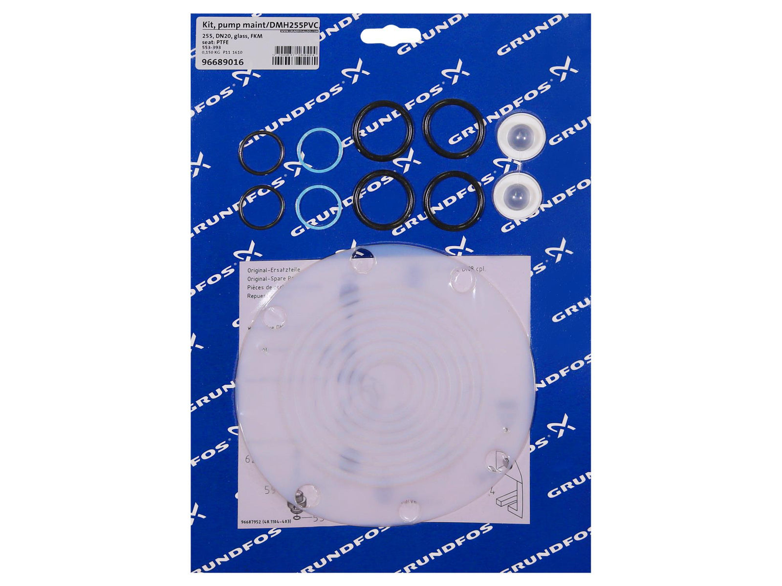 Grundfos 96689016, Maintenance Kit for Pump DMH255PVC PP V G