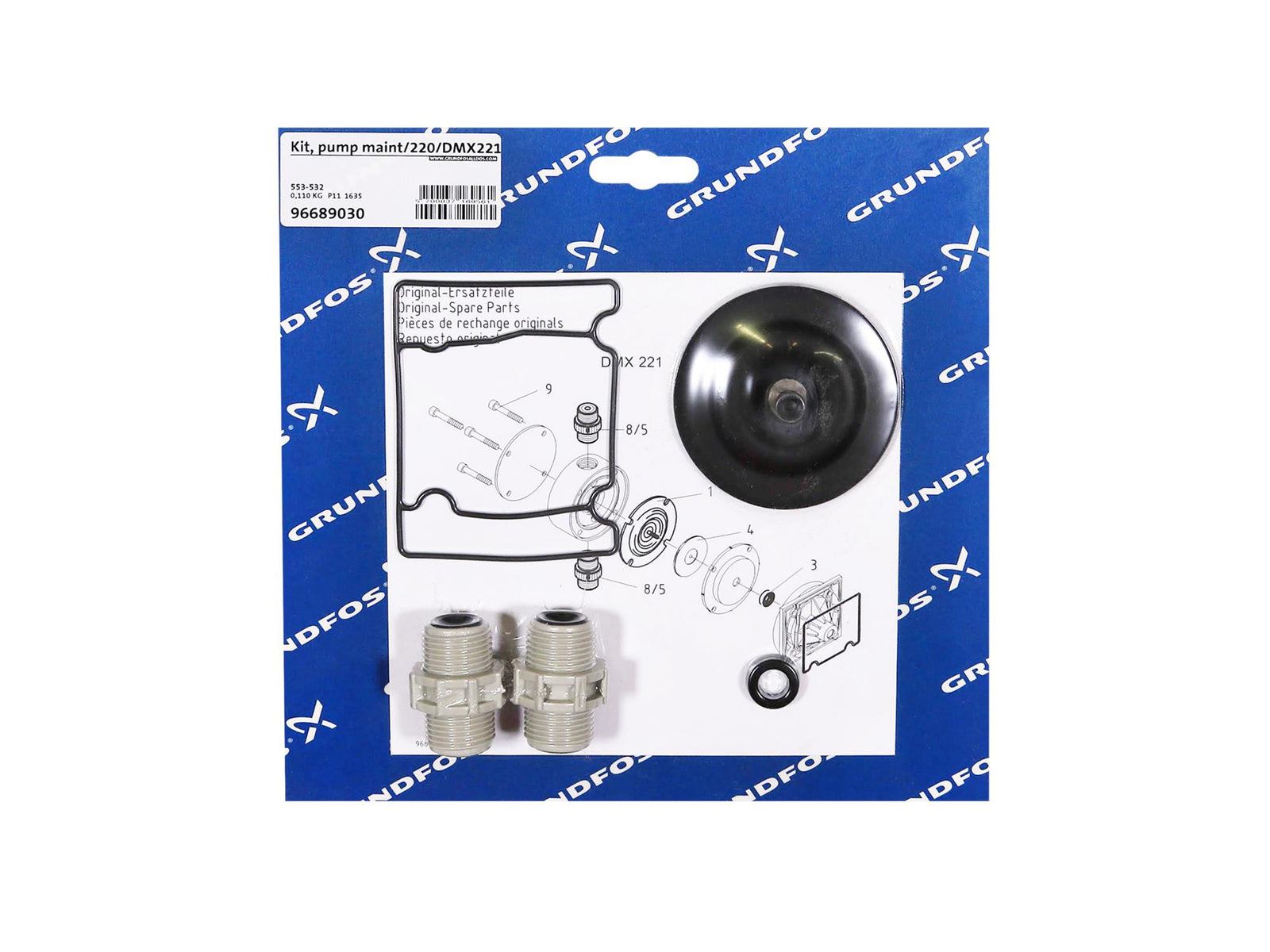 Grundfos 96689030, Maintenance Kit for Pump DMX221-35 PP V G