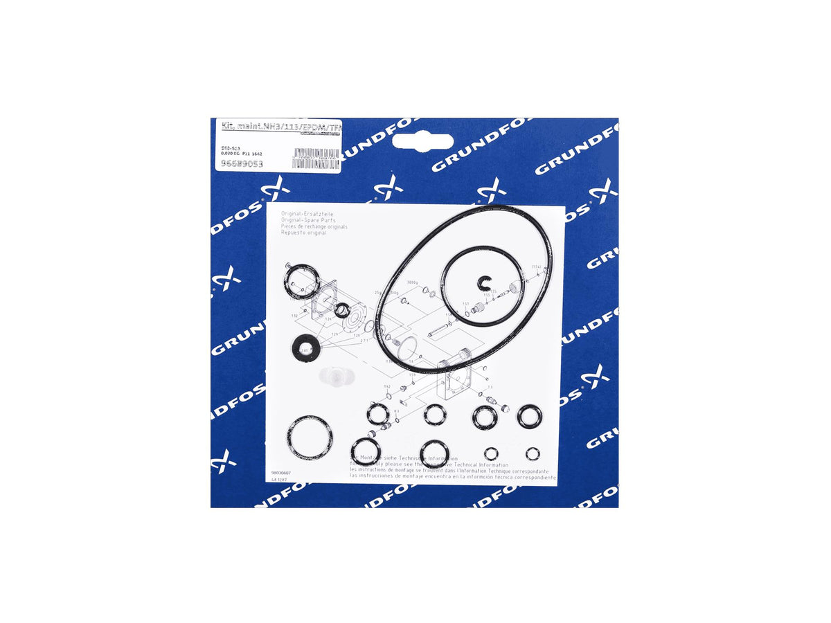 Grundfos 96689053, Maintenance Kit NH3/113 EPDM TFM