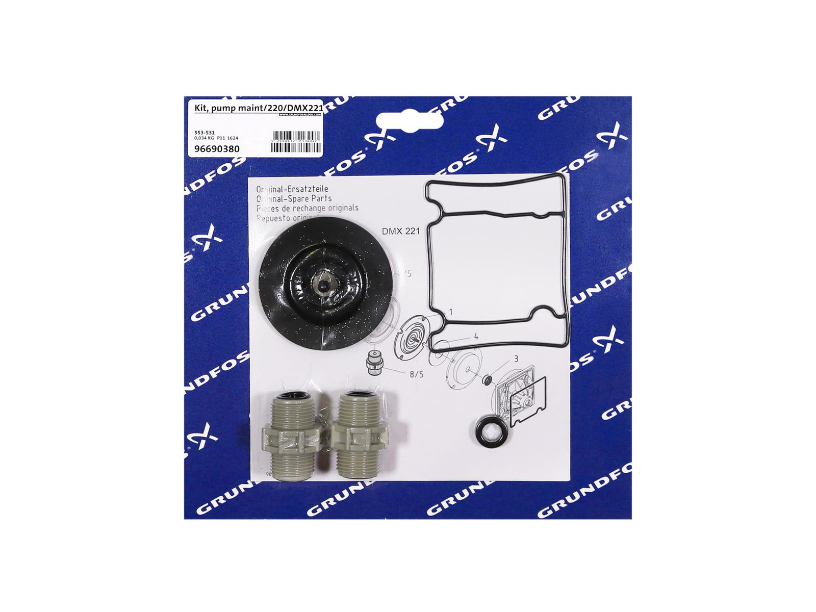 Grundfos 96690380, Maintenance Kit for Pump DMX221-27 PP V G