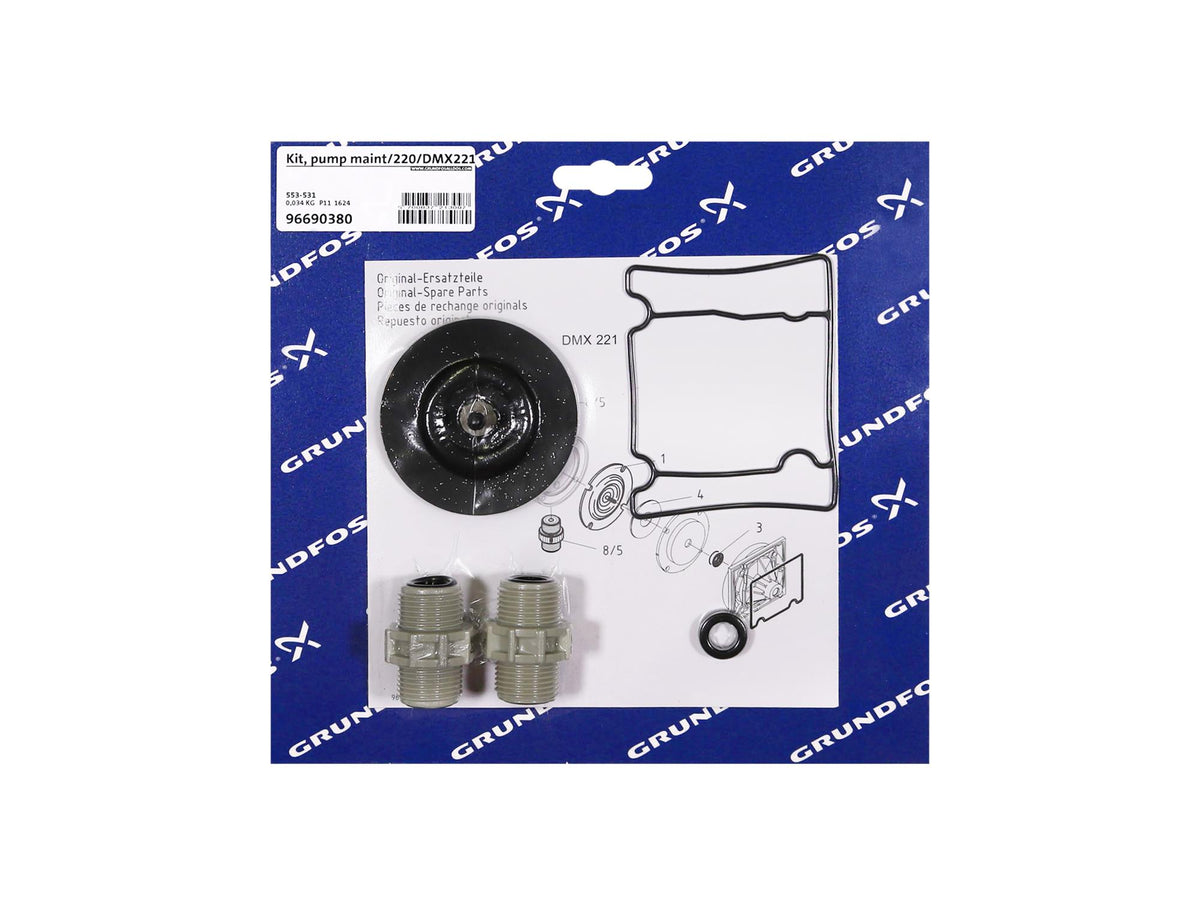 Grundfos 96690380, Maintenance Kit for Pump DMX221-27 PP V G