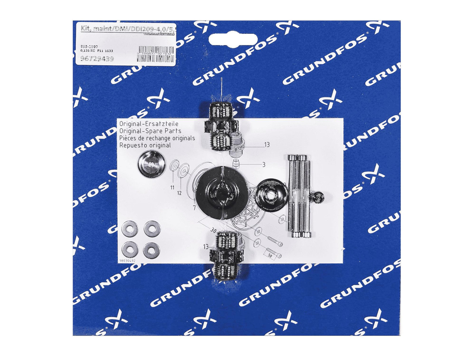 Grundfos 96729439, Maintenance Kit for DMI/DDI209-4, PVC with ClO2