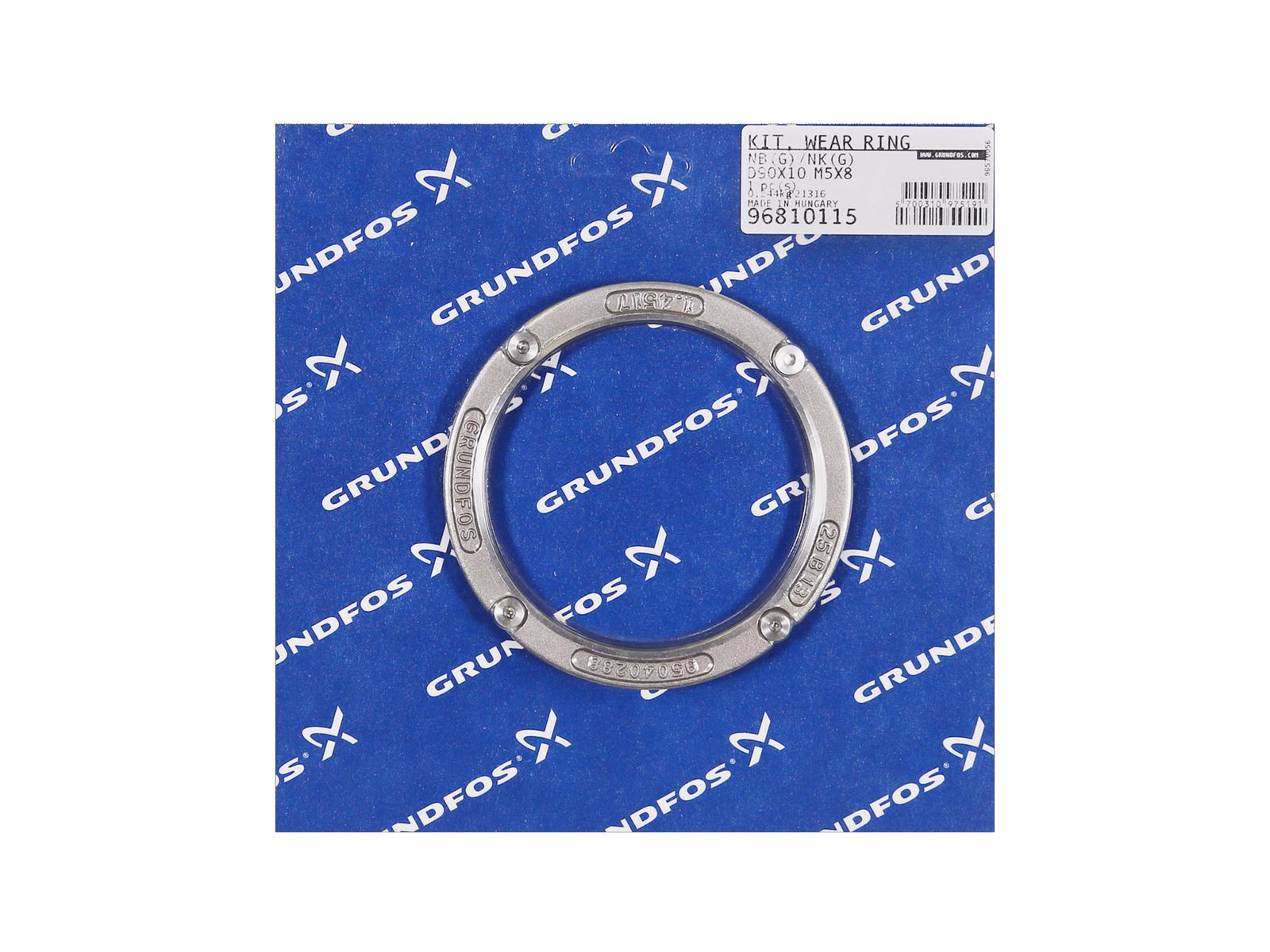Grundfos 96810115, Wear Ring Kit D90x10 1.4517/PTFE M5x8