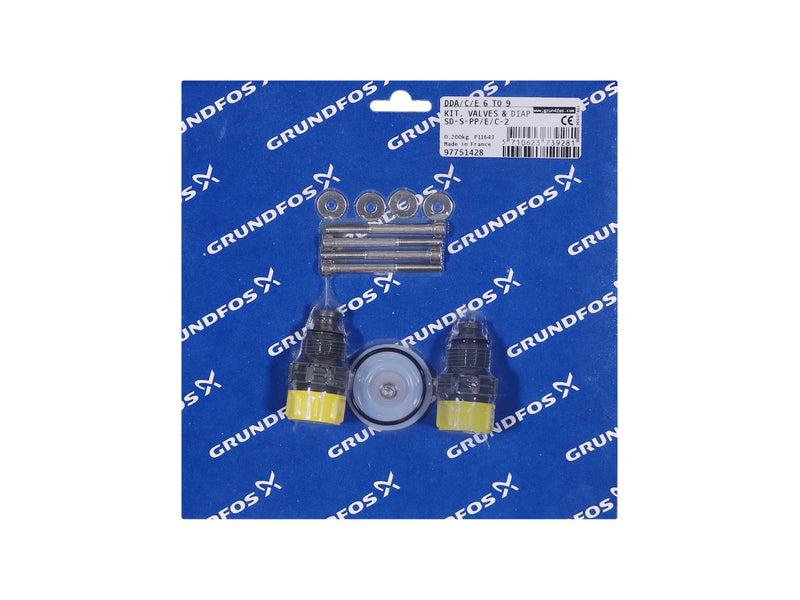 Grundfos 97751428, Valve and Diaphragm Kit SD-S-PP/E/C-2