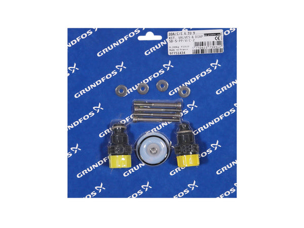 Grundfos 97751434, Valve and Diaphragm Kit SD-S-PP/V/C-2