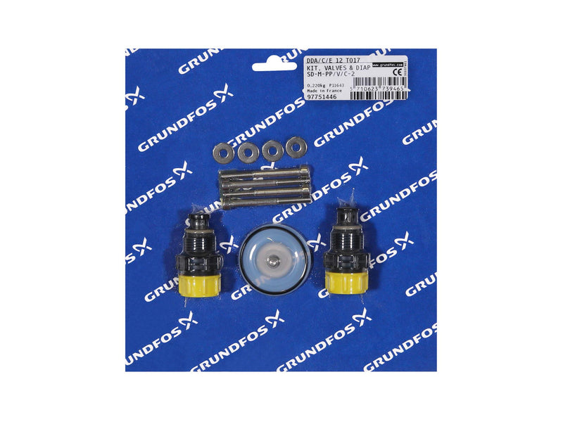 Grundfos 97751446, Valve and Diaphragm Kit SD-M-PP/V/C-2