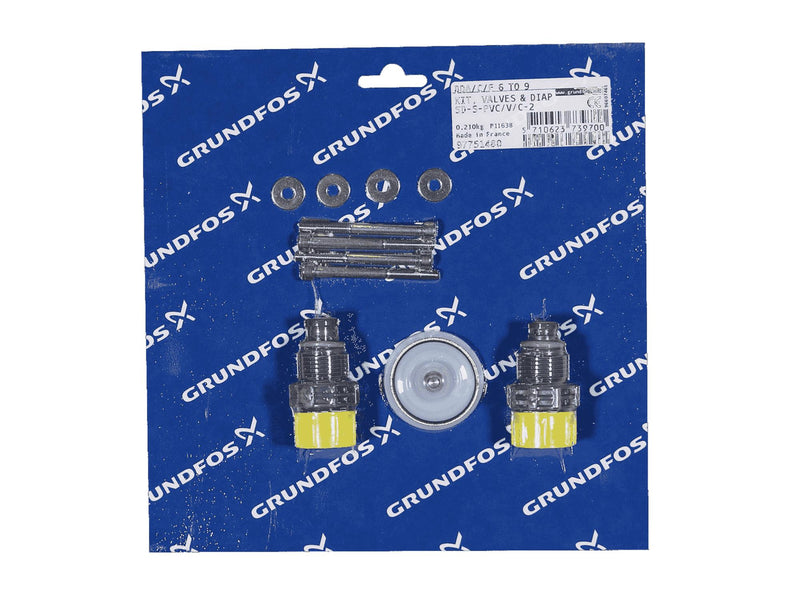 Grundfos 97751480, Valve and Diaphragm Kit SD-S-PVC/V/C-2