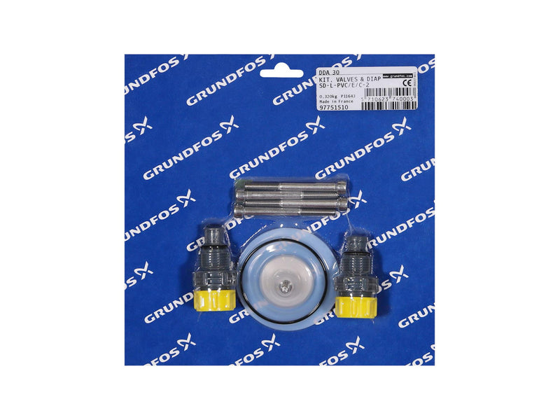 Grundfos 97751510, Valve and Diaphragm Kit SD-L-PVC/E/C-2