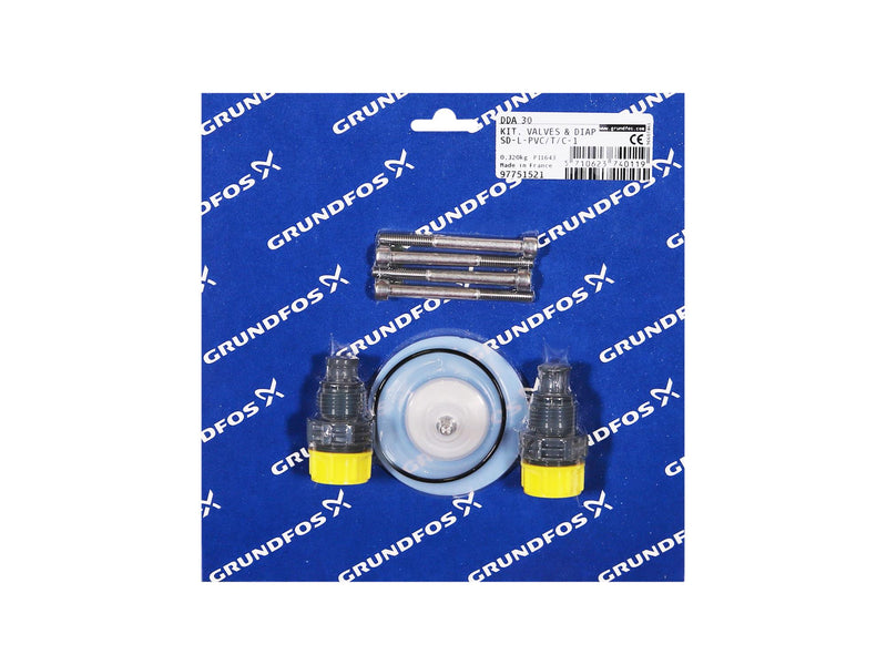 Grundfos 97751521, Valve and Diaphragm Kit SD-L-PVC/T/C-1