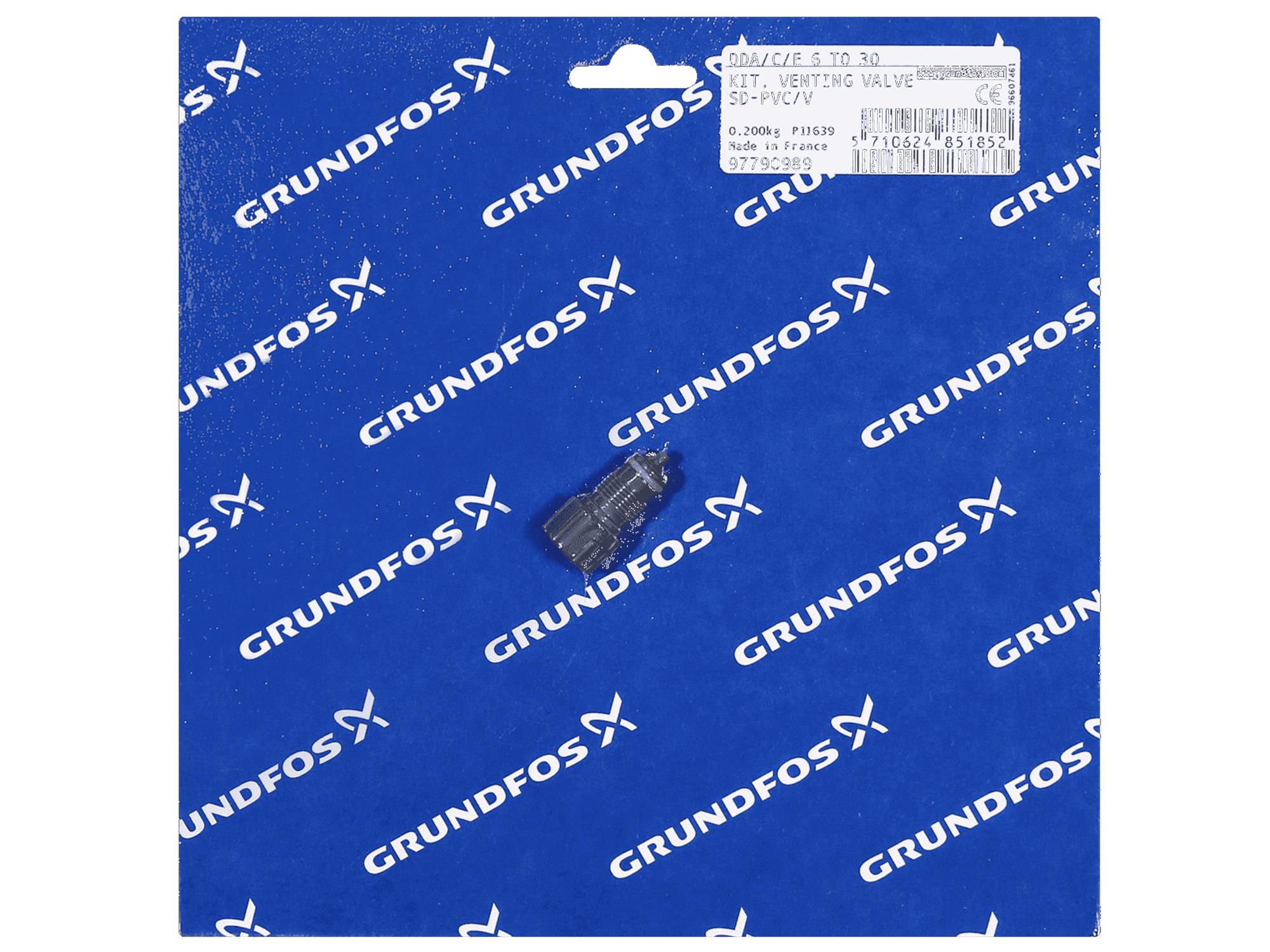 Grundfos 97790989, Venting Valve Kit SD-PVC/V