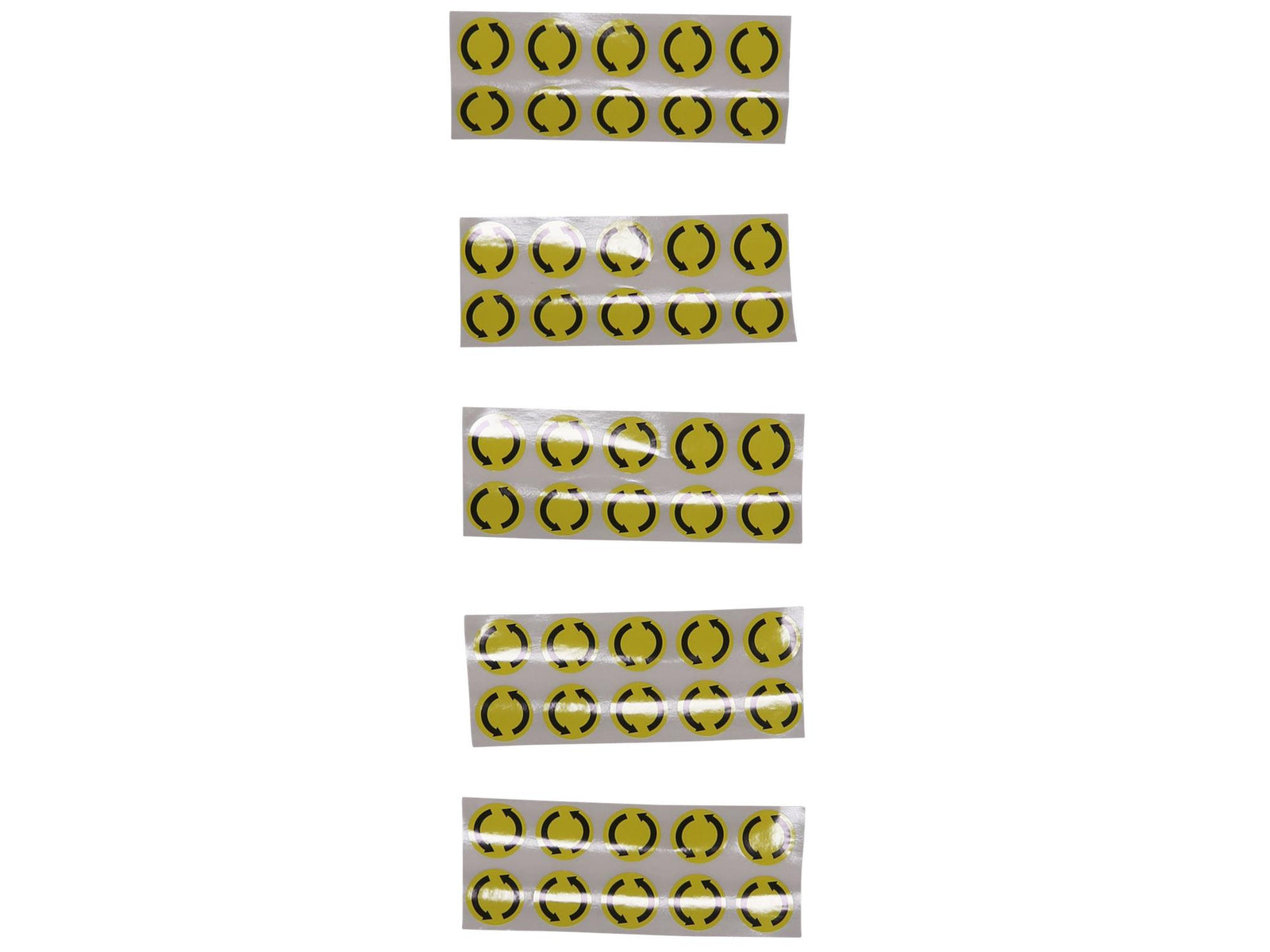 Grundfos 97799609, Bulk Pack Label D17 Yellow CCW Rotation Arrow