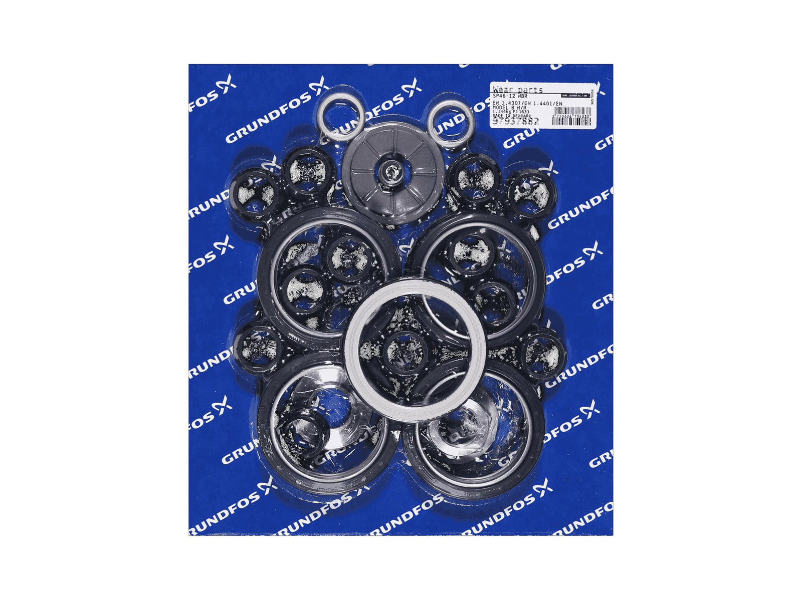 Grundfos 97937882, Wear Parts Kit SP46-12 Stages NBR Model B