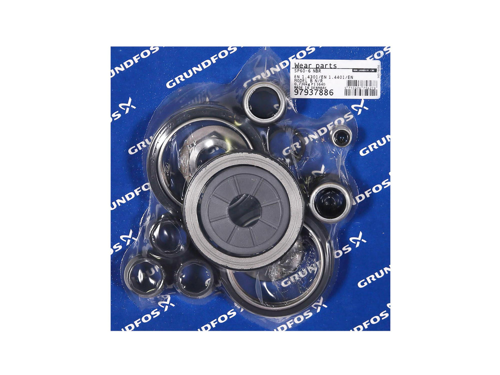 Grundfos 97937886, Wear Parts Kit SP60 6 Stages NBR Model B