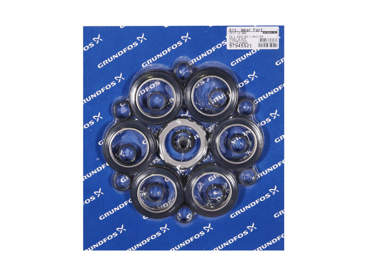 Grundfos 97945521, Wear Parts Kit SP17-12 Stages NBR Model B