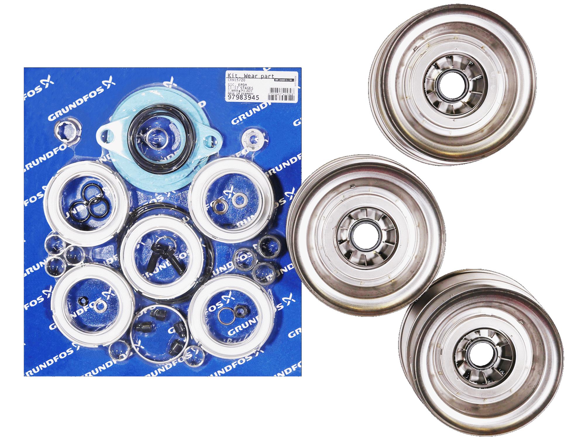 Grundfos 97983945, Wear Parts Kit with EPDM CRN15/20-17