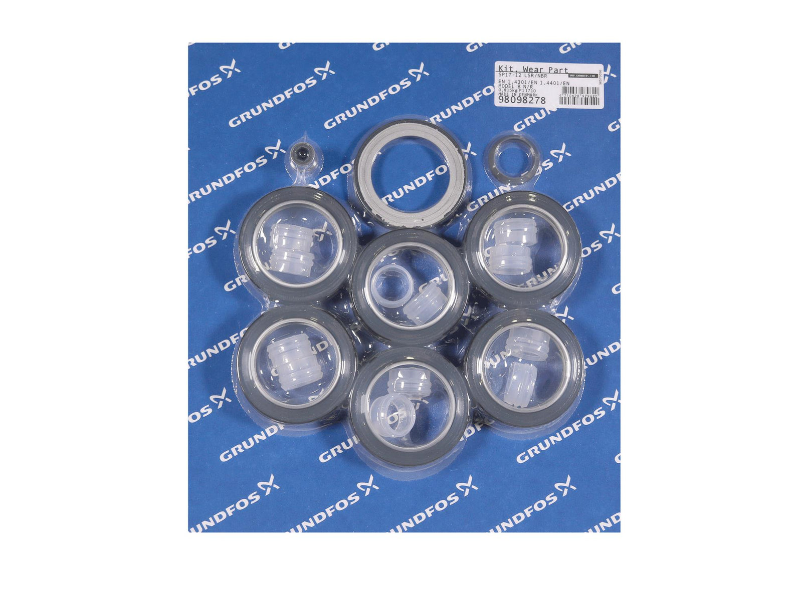 Grundfos 98098278, Wear Parts Kit SP17-12stg LSR NBR Mod B