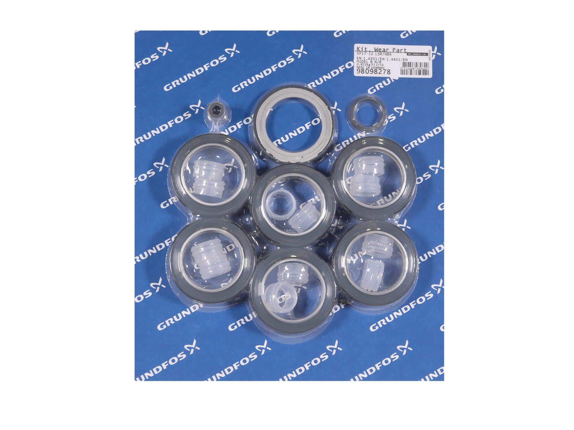 Grundfos 98098278, Wear Parts Kit SP17-12stg LSR NBR Mod B