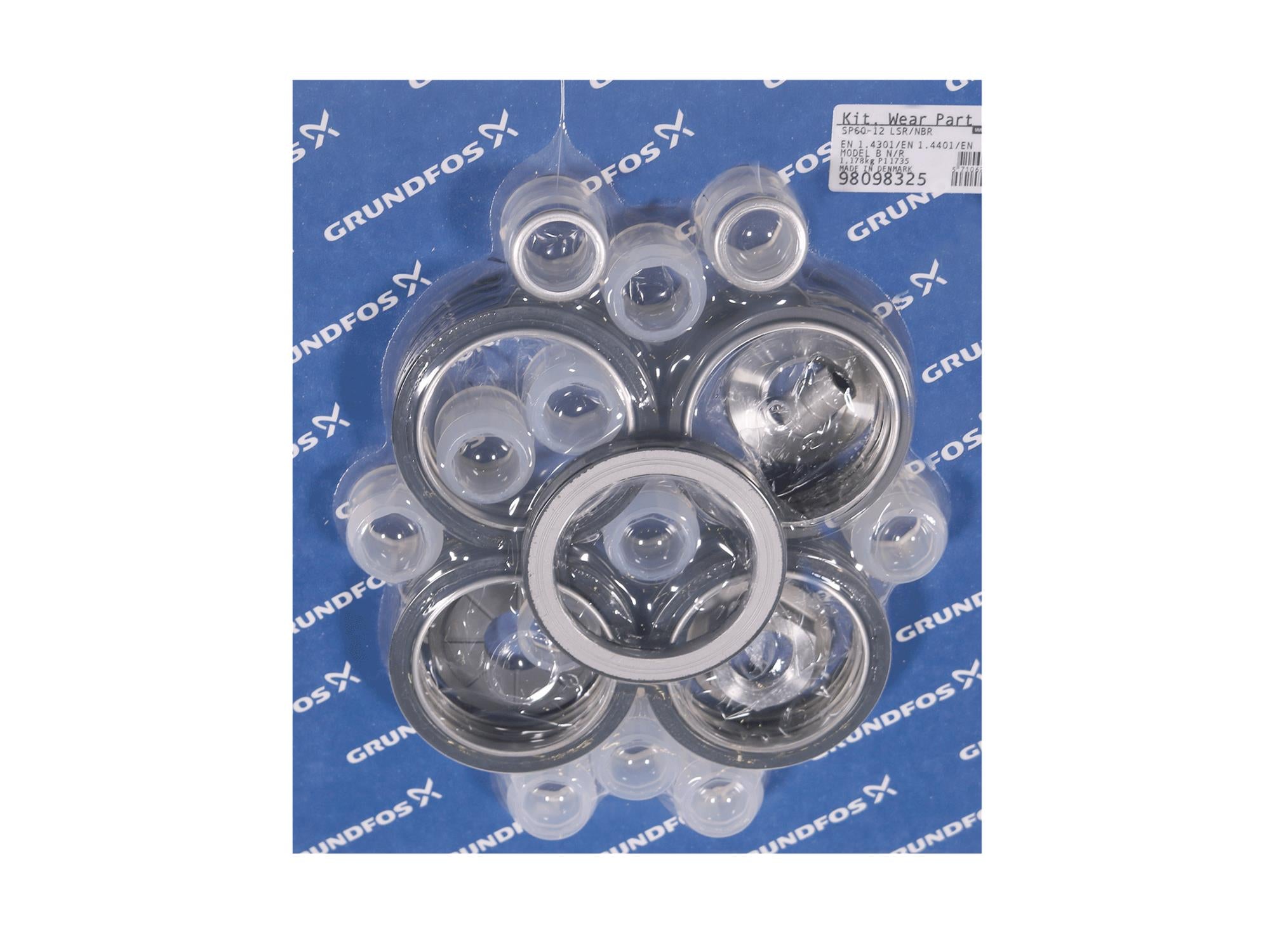 Grundfos 98098325, Wear Parts Kit SP60-12stg LSR/NBR Mod B