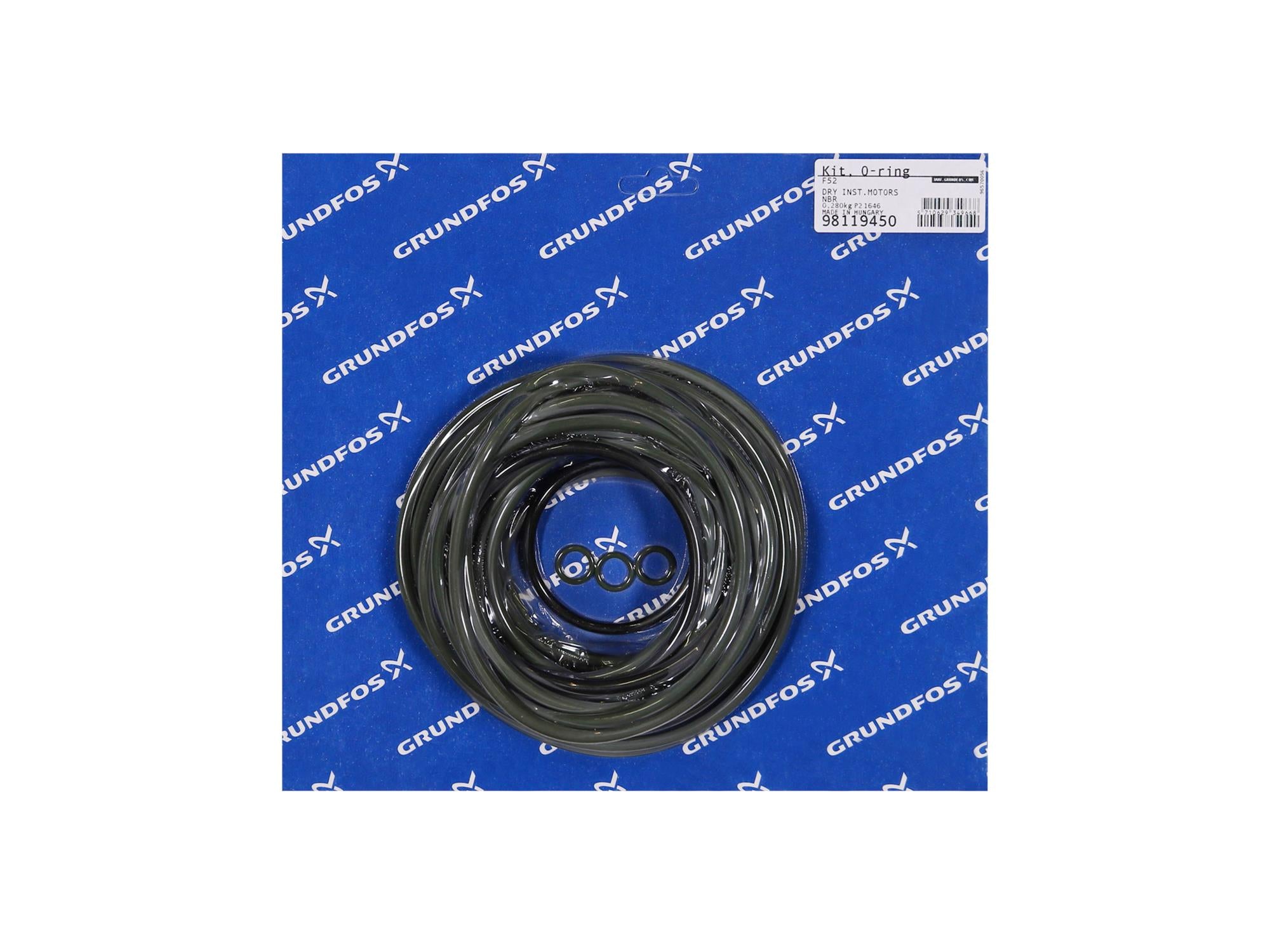 Grundfos 98119450, O-Ring Set Kit For Dry Motor NBR