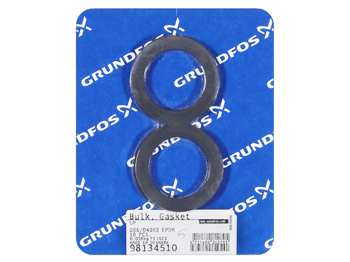 Grundfos 98134510, Gasket D56/D40x2 EPDM Bulk Pack of 10 Pieces