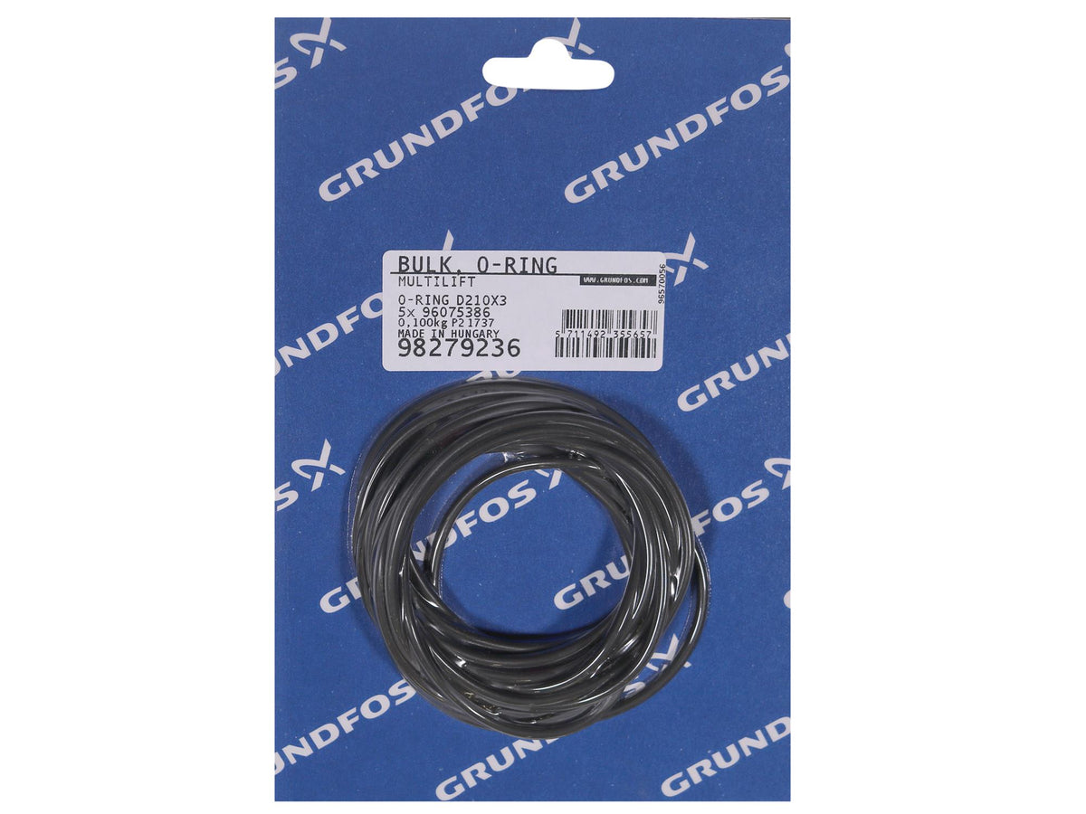Grundfos 98279236, Bulk Pack O-Ring D210x3 5x96075386