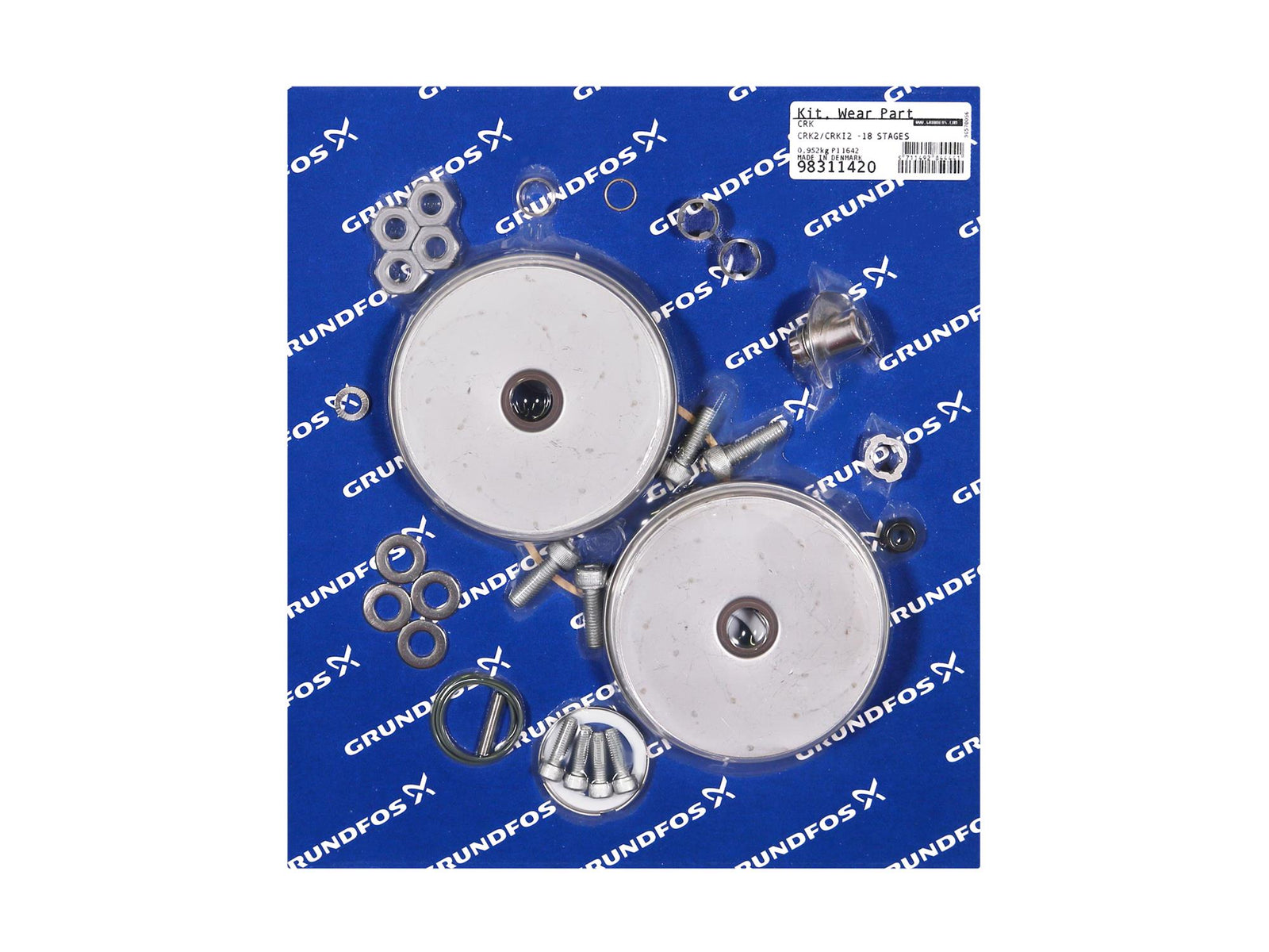 Grundfos 98311420, Service Kit CRK(I)2 -18 FKM Wear Parts