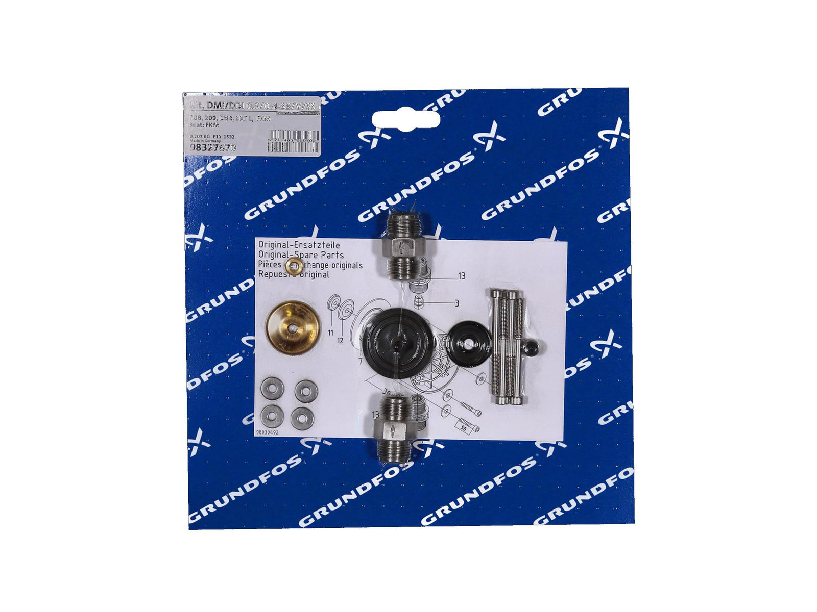 Grundfos 98327670, Maintenance Kit for DMI/DDI 0.3/0.4-SS/V/SS