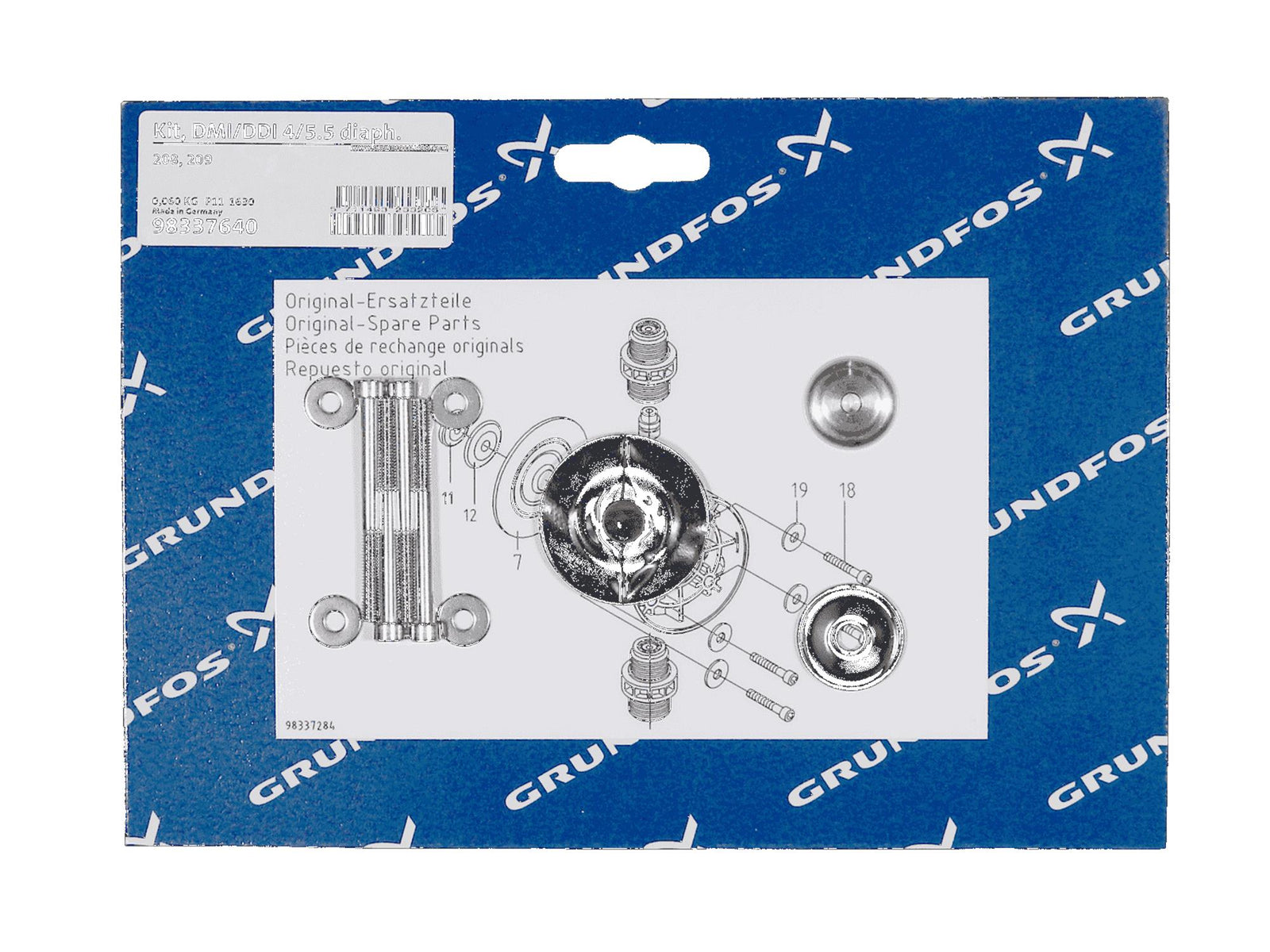 Grundfos 98337640, Diaphragm Kit DMI/DDI 4/5.5