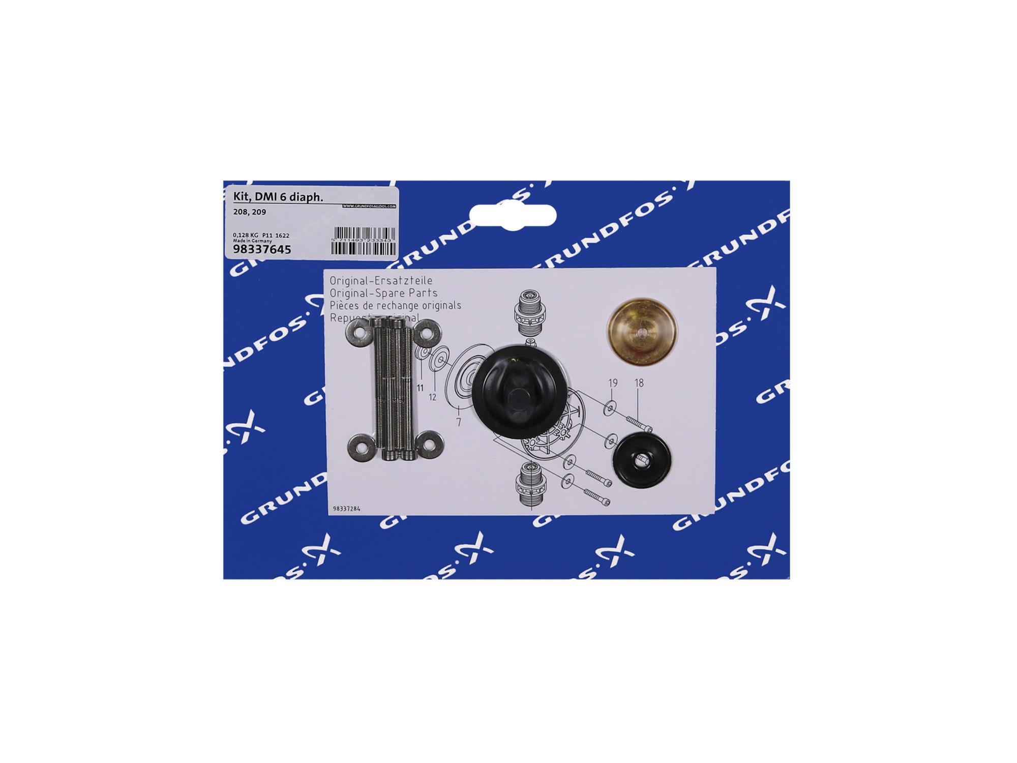 Grundfos 98337645, DMI 6 Diaphragm Kit