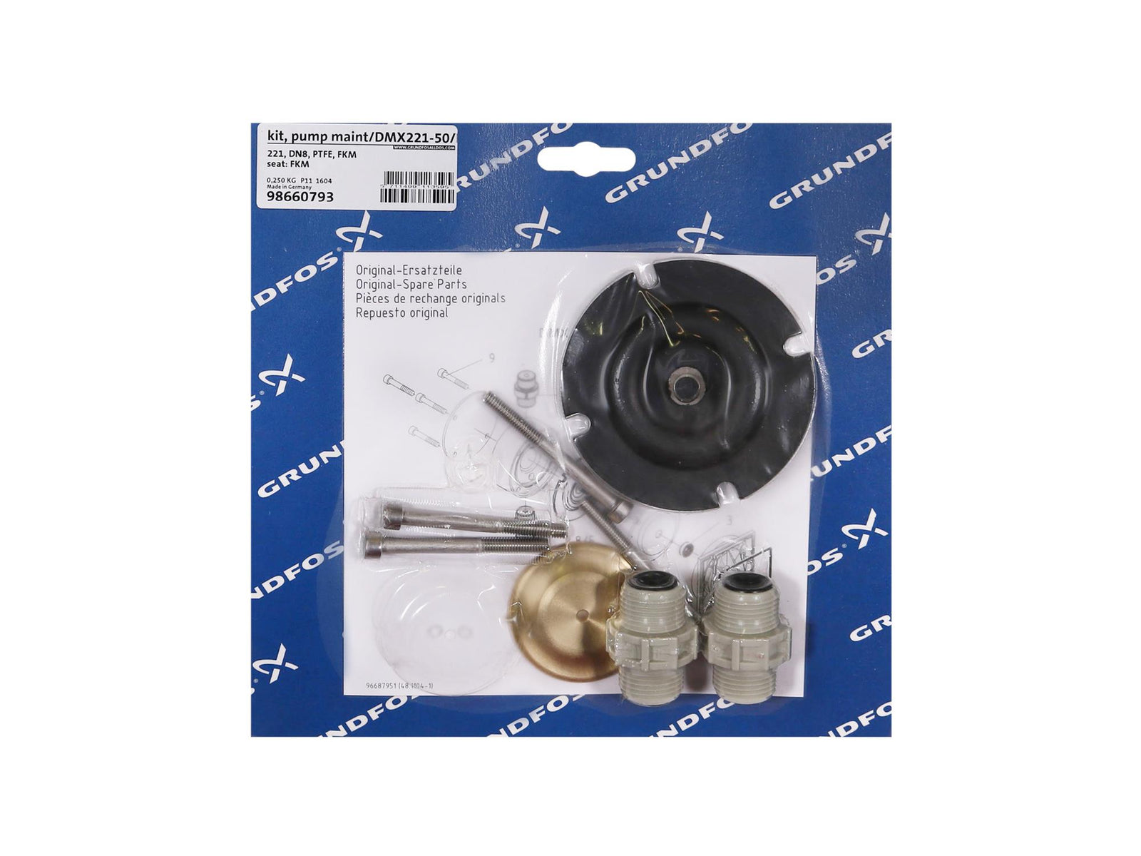 Grundfos 98660793, Maintenance Kit for Pump DMX221-50 PP V T