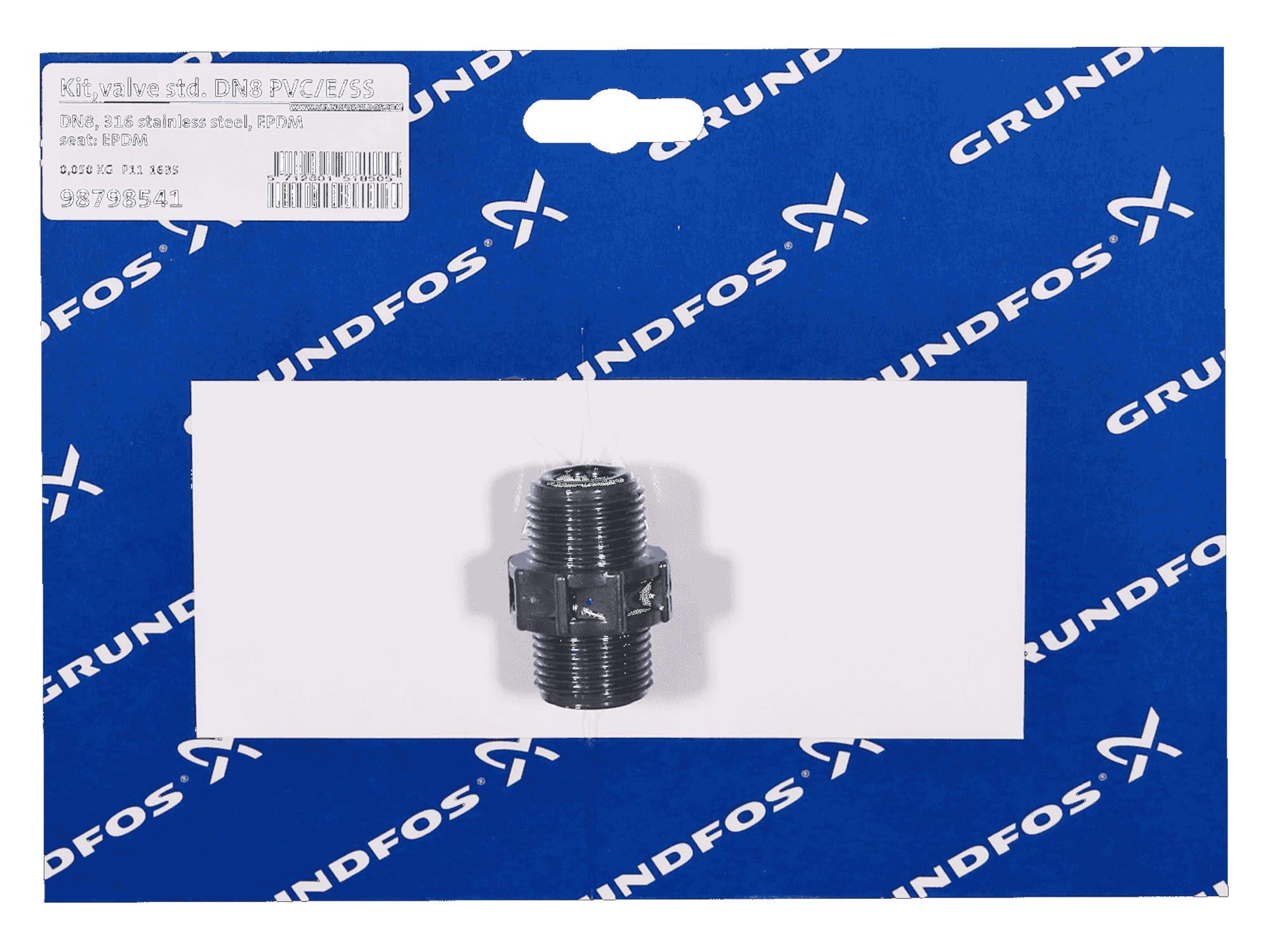 Grundfos 98798541, Valve Kit Standard DN8 PVC E SS