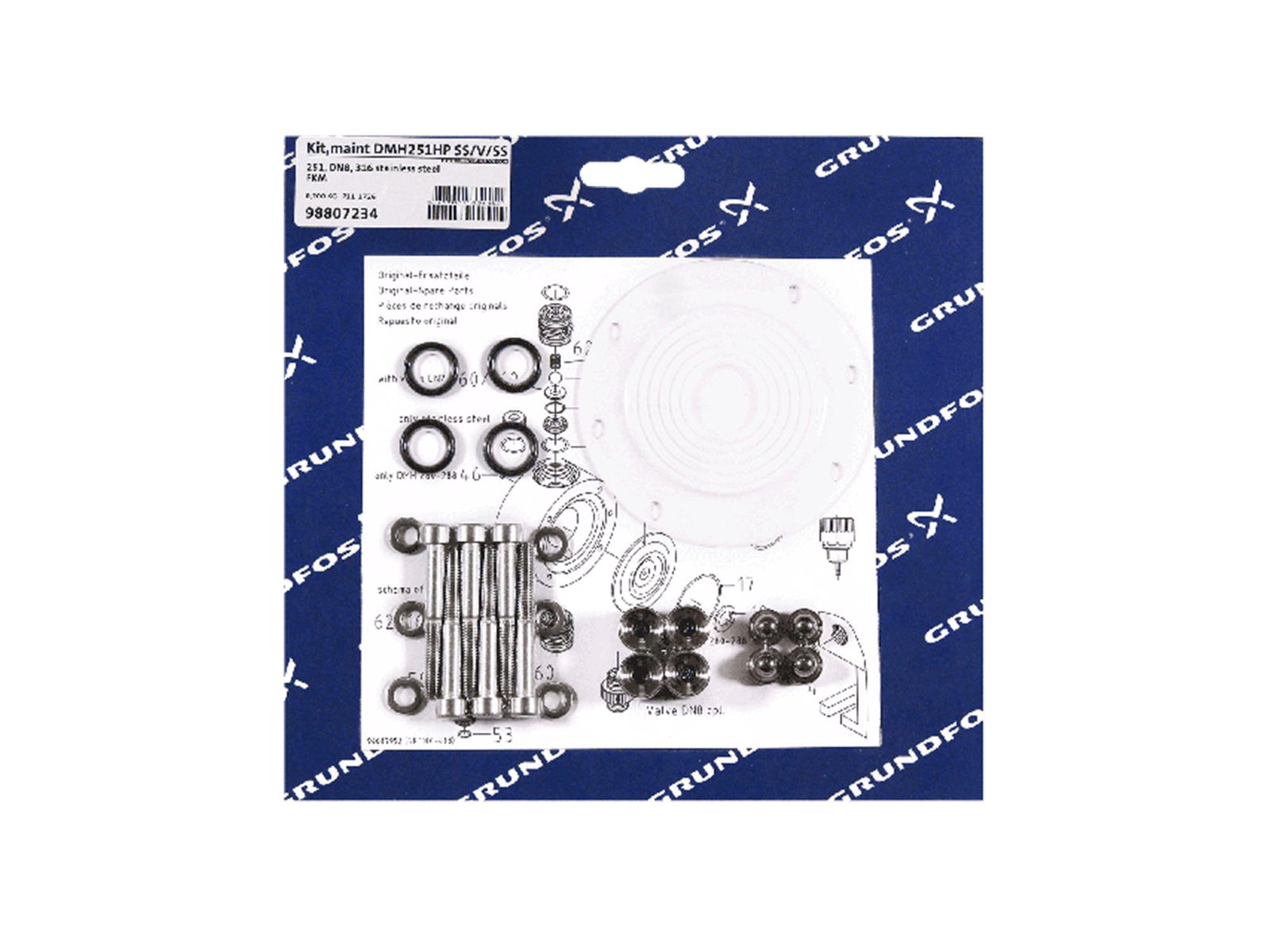 Grundfos 98807234, Maintenance Kit for DMH251HP SS/V/SS