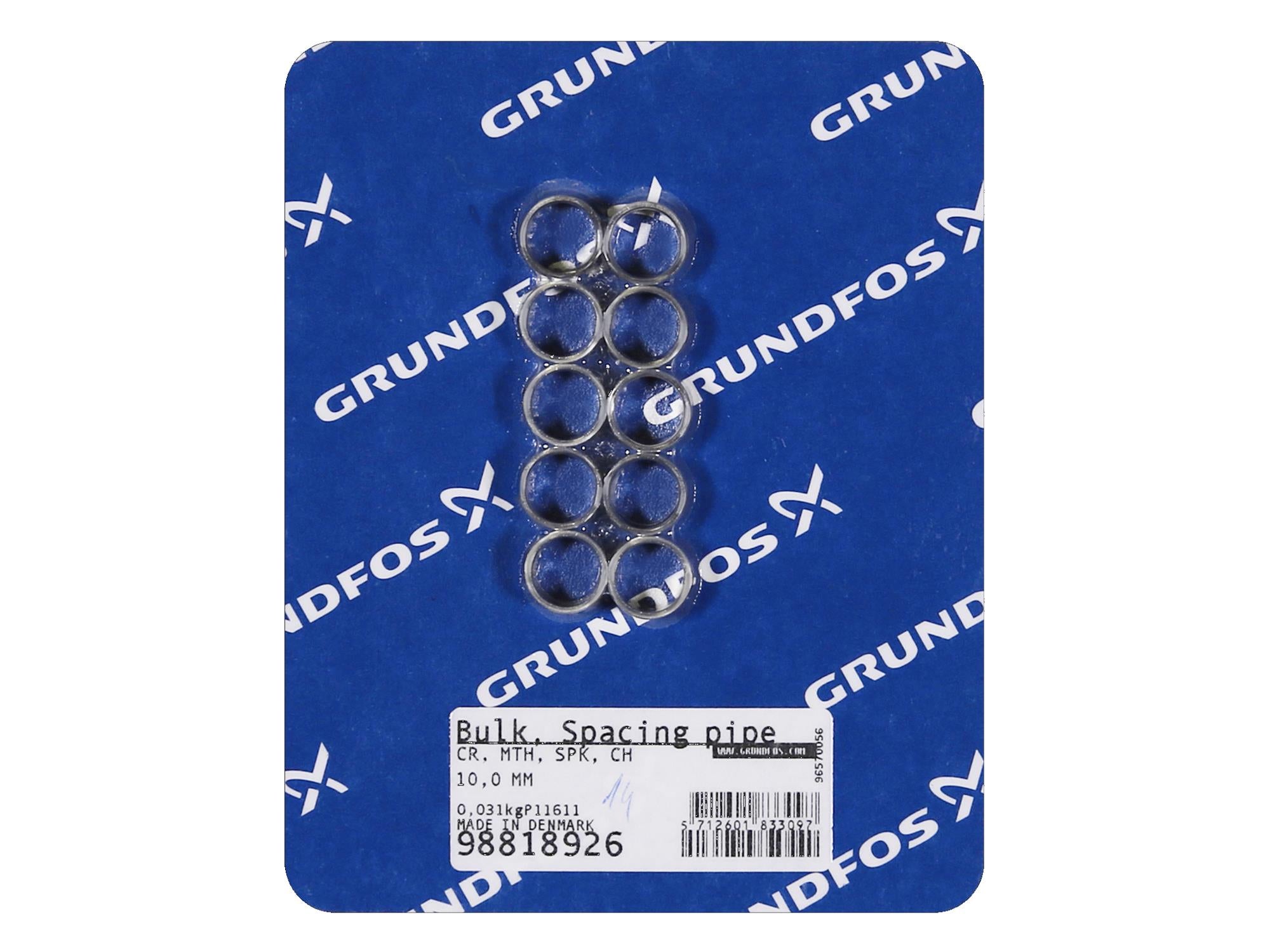 Grundfos 98818926, Bulk Pack Spacing Pipe CHK 10.0mm