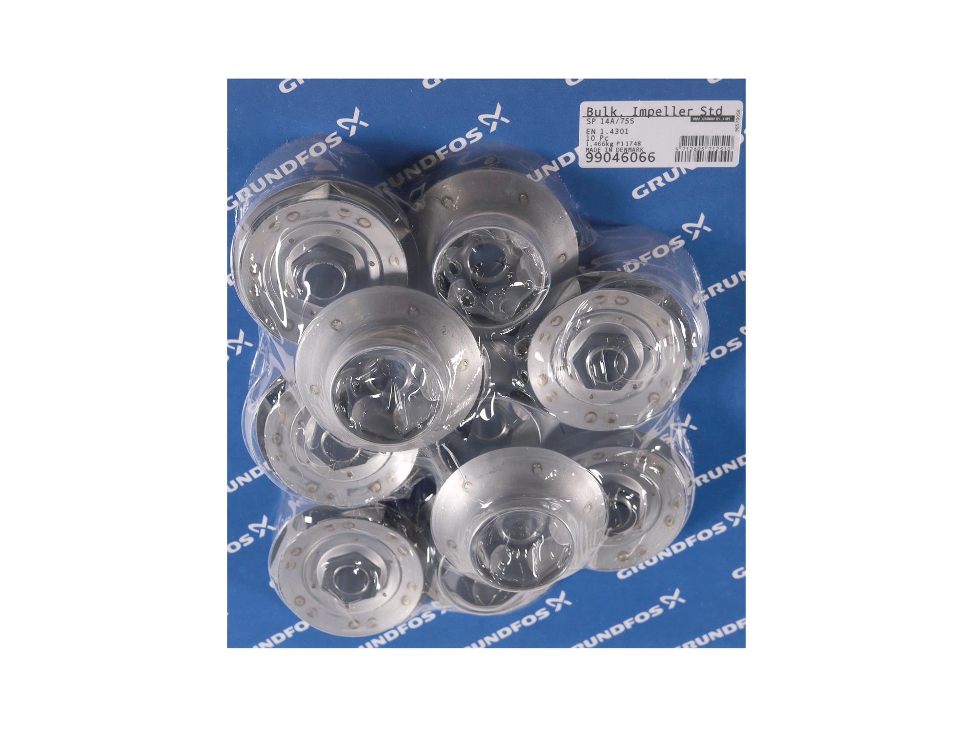 Grundfos 99046066, Bulk Pack Impeller Cpl SP14A Standard 10pc