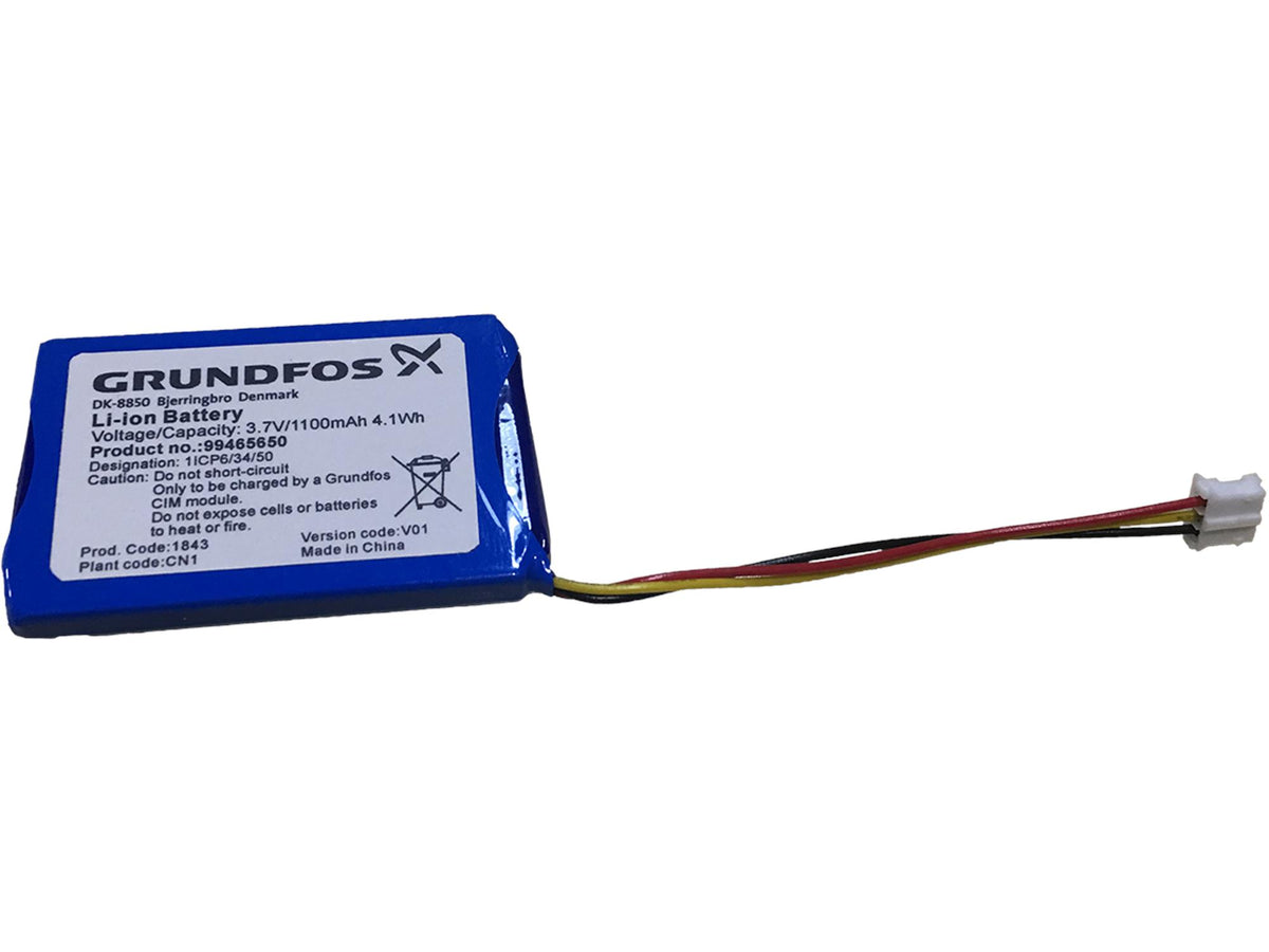 Grundfos 99499908, Li-Ion Battery 3.7V 1100mAh