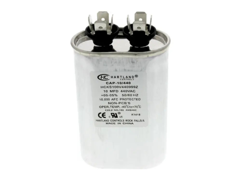 Hartland Controls CAP-10/440, 10 MFD, 370/440 V Oval Run Cap