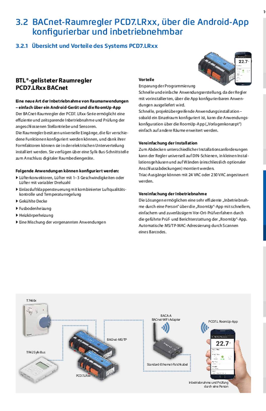 Honeywell BACnet-Raumregler PCD7.LRxx