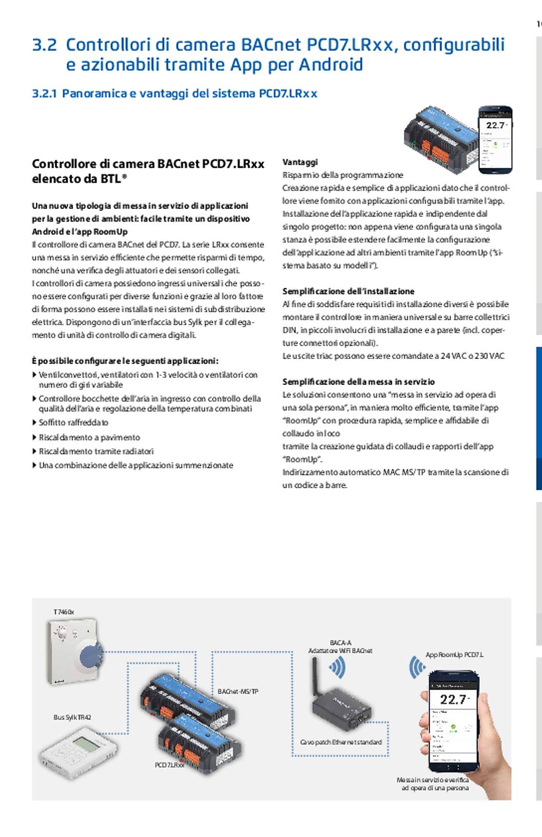 Honeywell Controllori di camera BACnet PCD7.LRxx