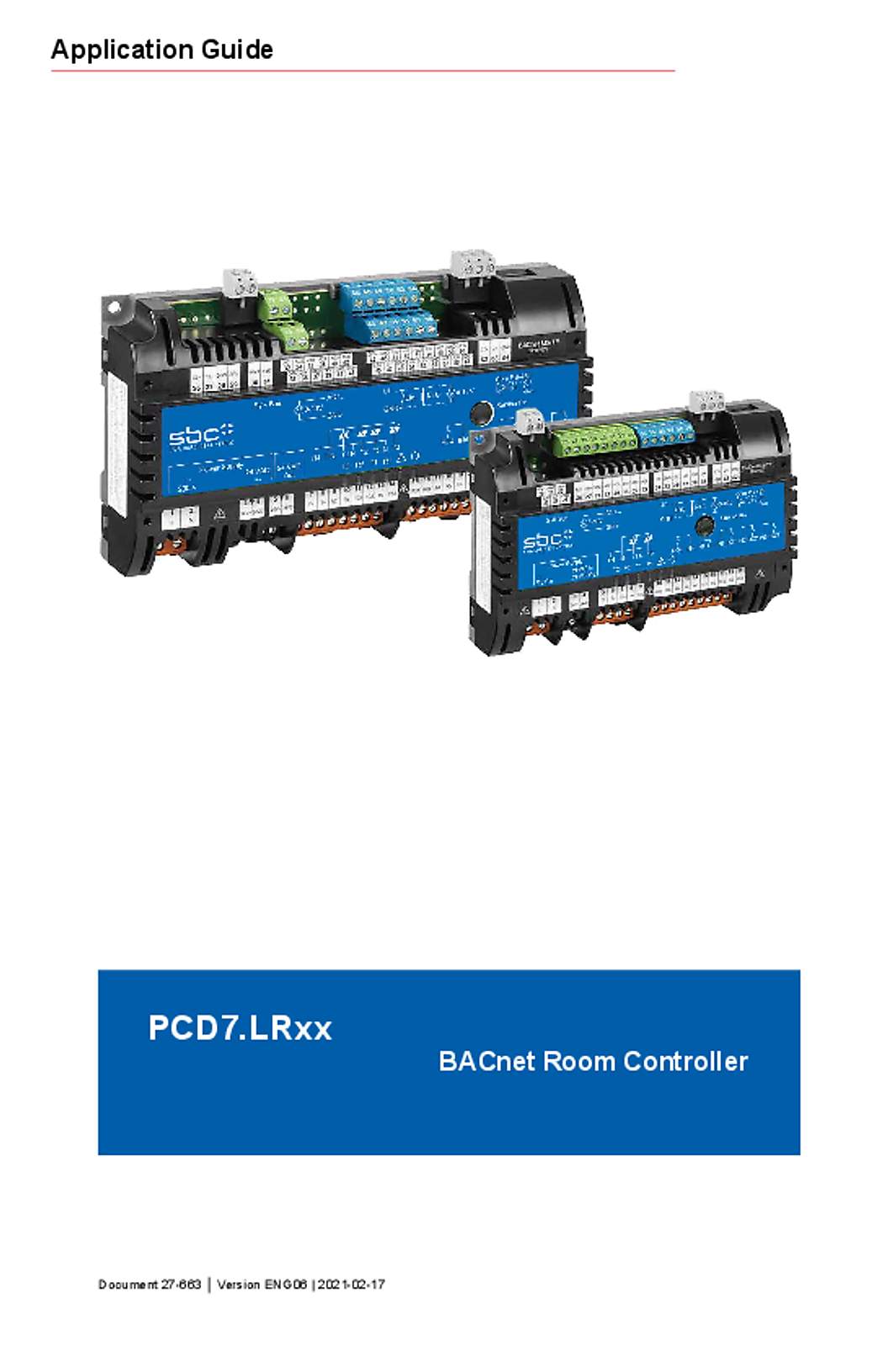 Honeywell PCD7.LRxx BACnet Room Controller