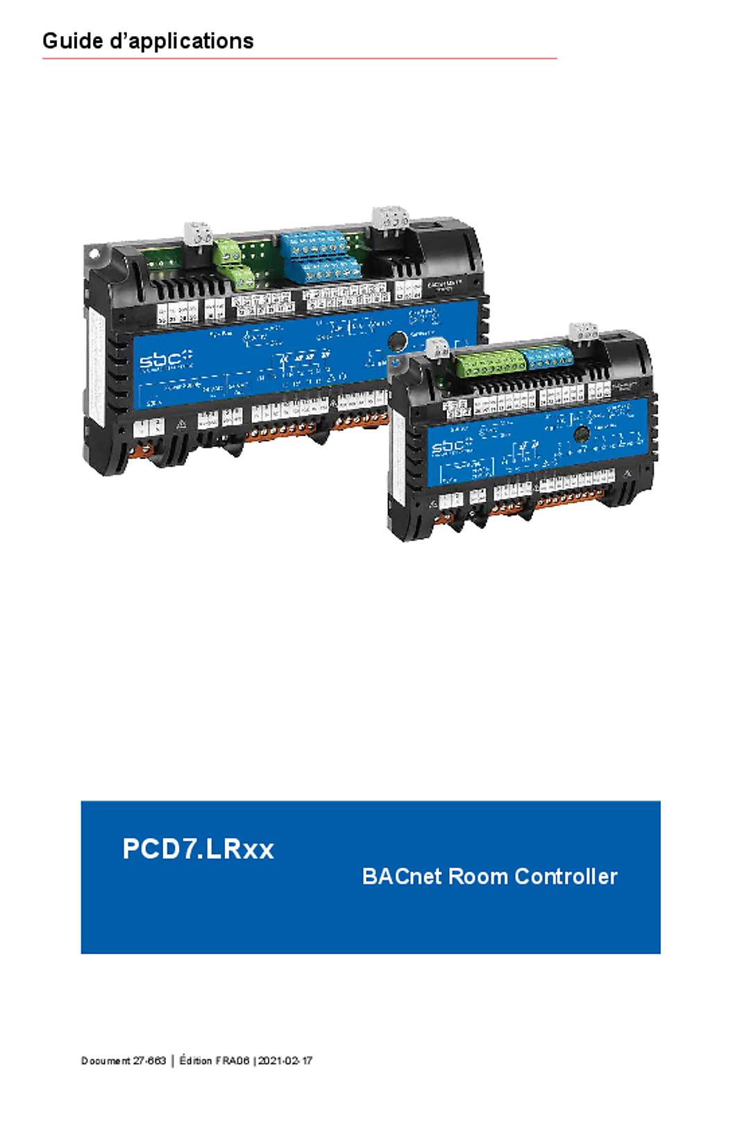 Honeywell PCD7.LRxx BACnet Room Controller