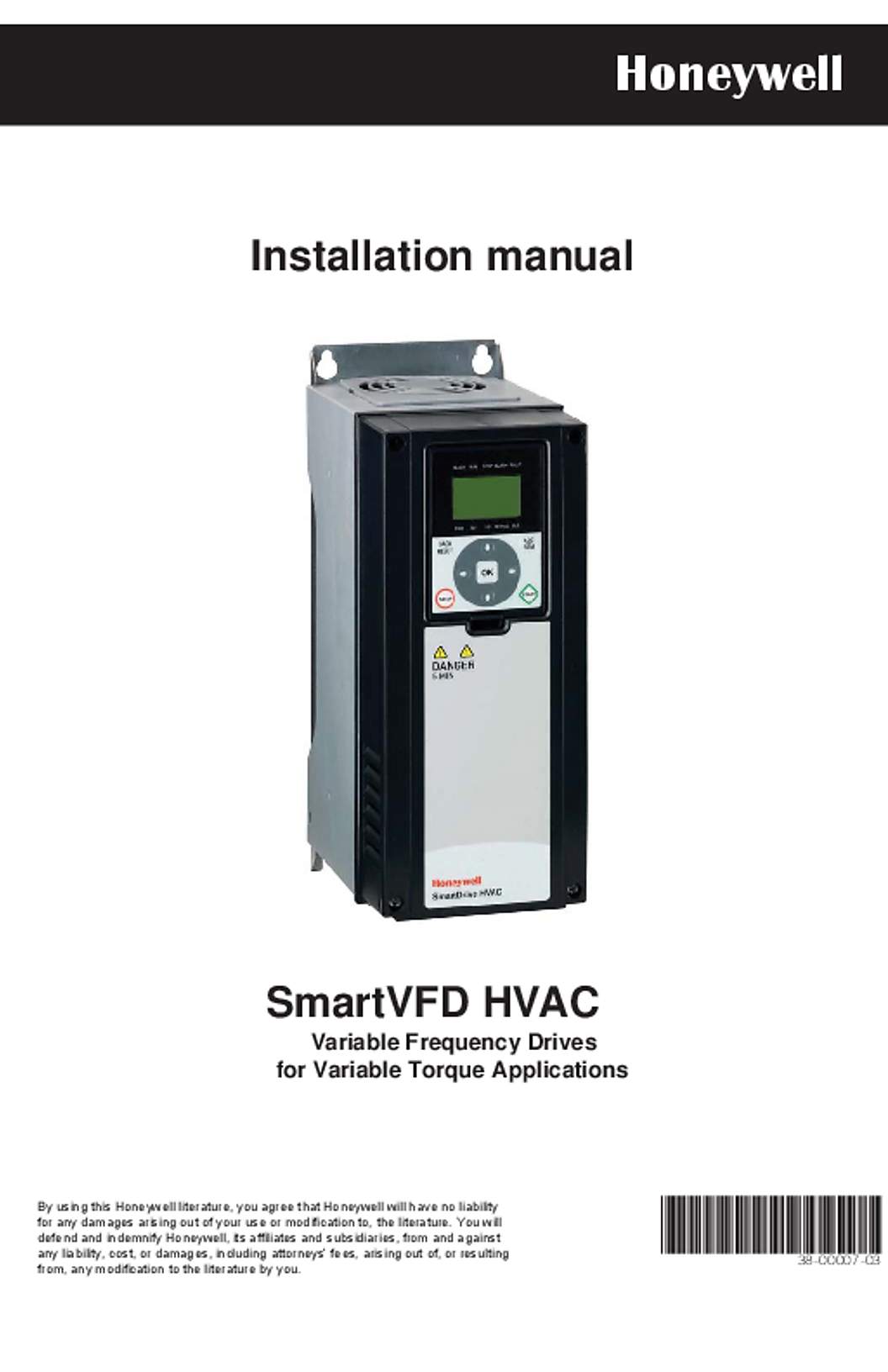 Honeywell 38-00007-03 - SmartVFD HVAC