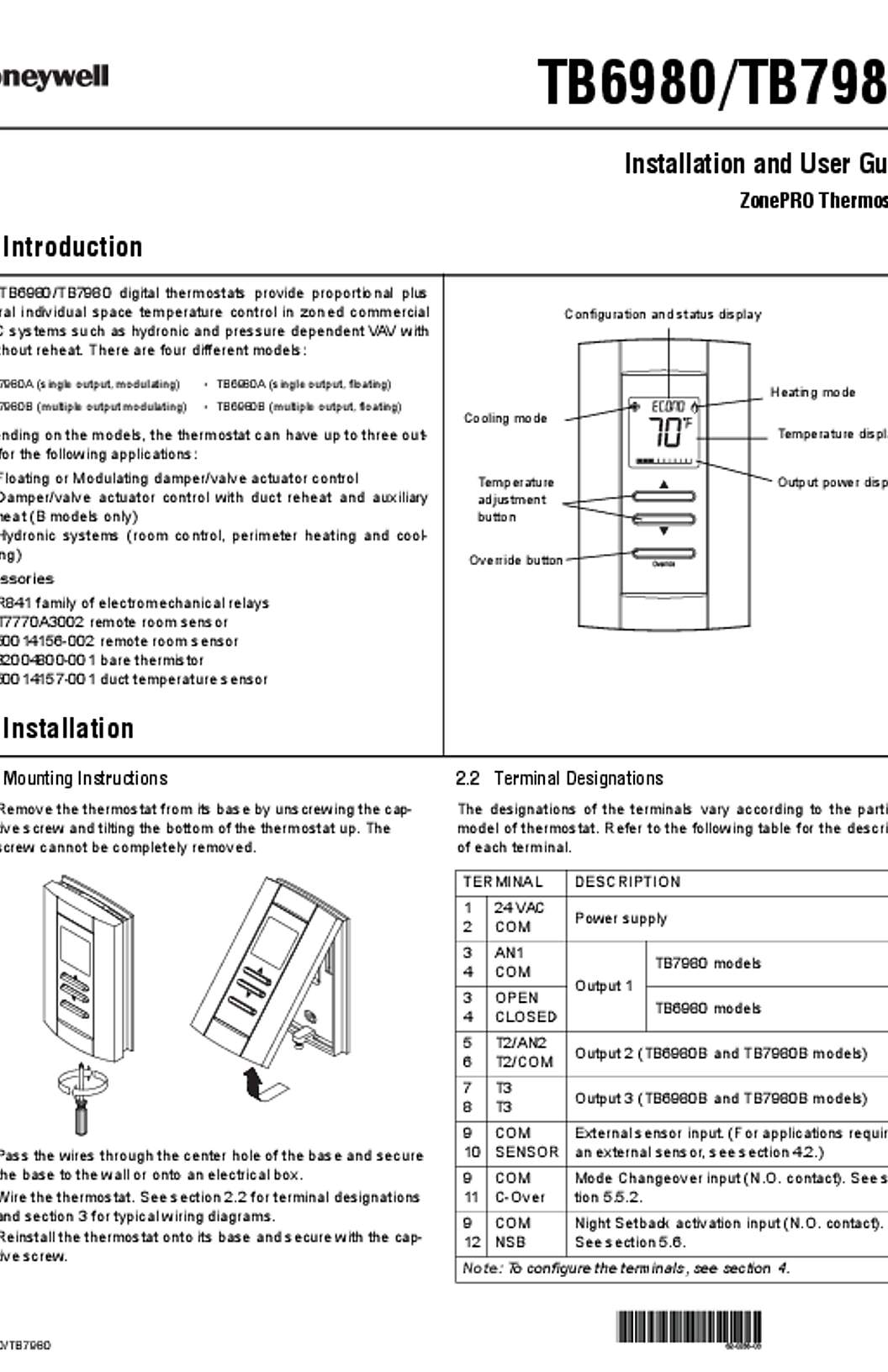 Honeywell 62-0238_03 (TB6980_TB7980 Honeywell's TH150) ENG.fm