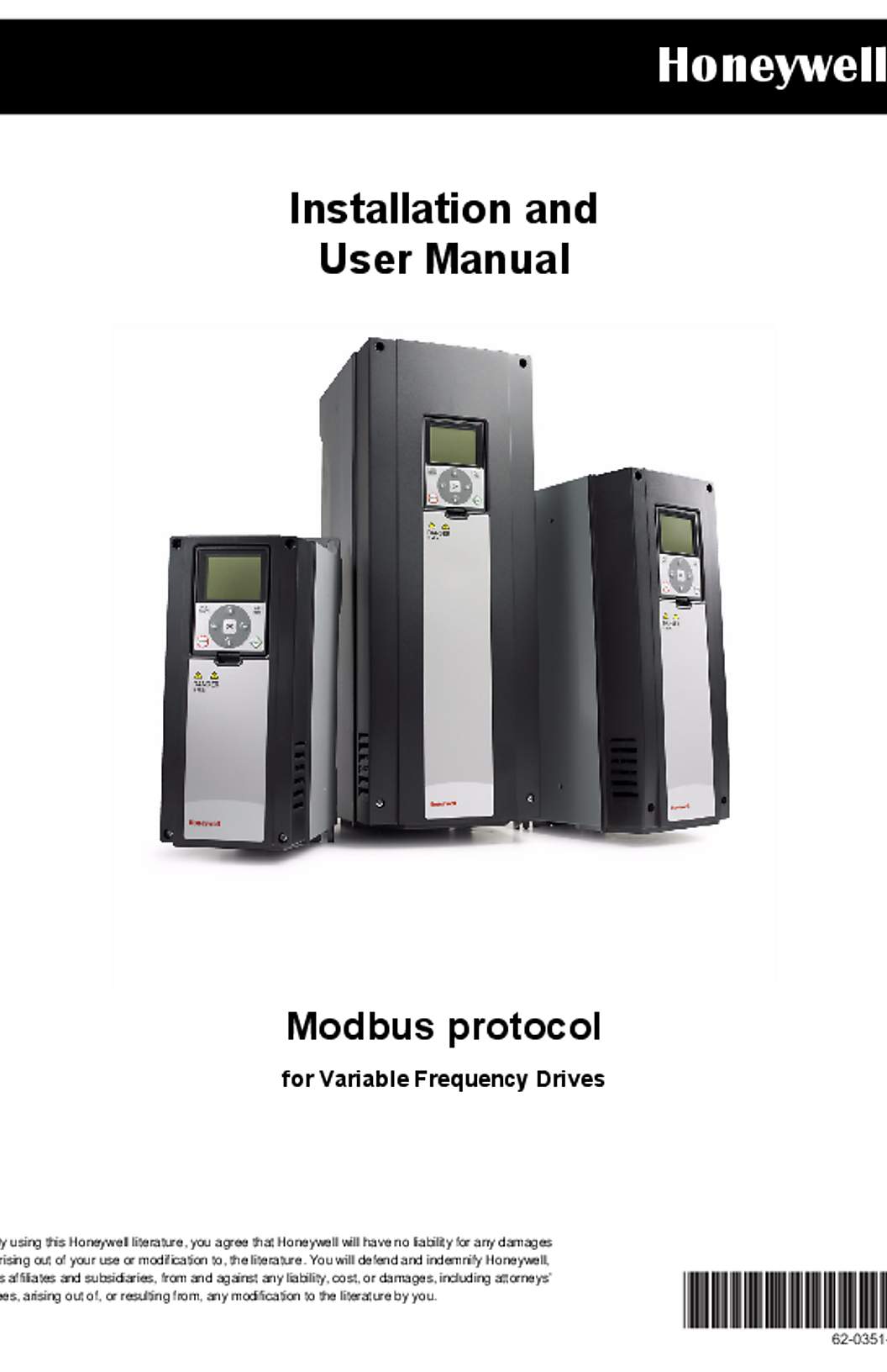Honeywell 62-0351-01 - Modbus Protocol